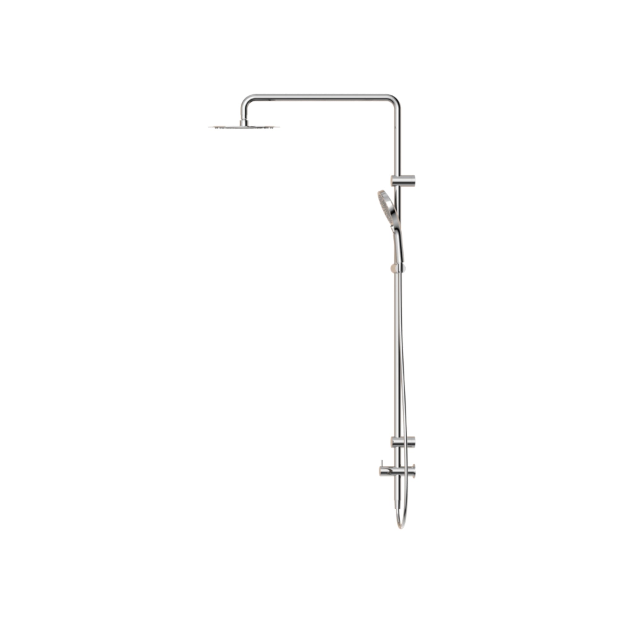 NERO MECCA CARE GRAB RAIL TWIN SHOWER SET 900MM CHROME