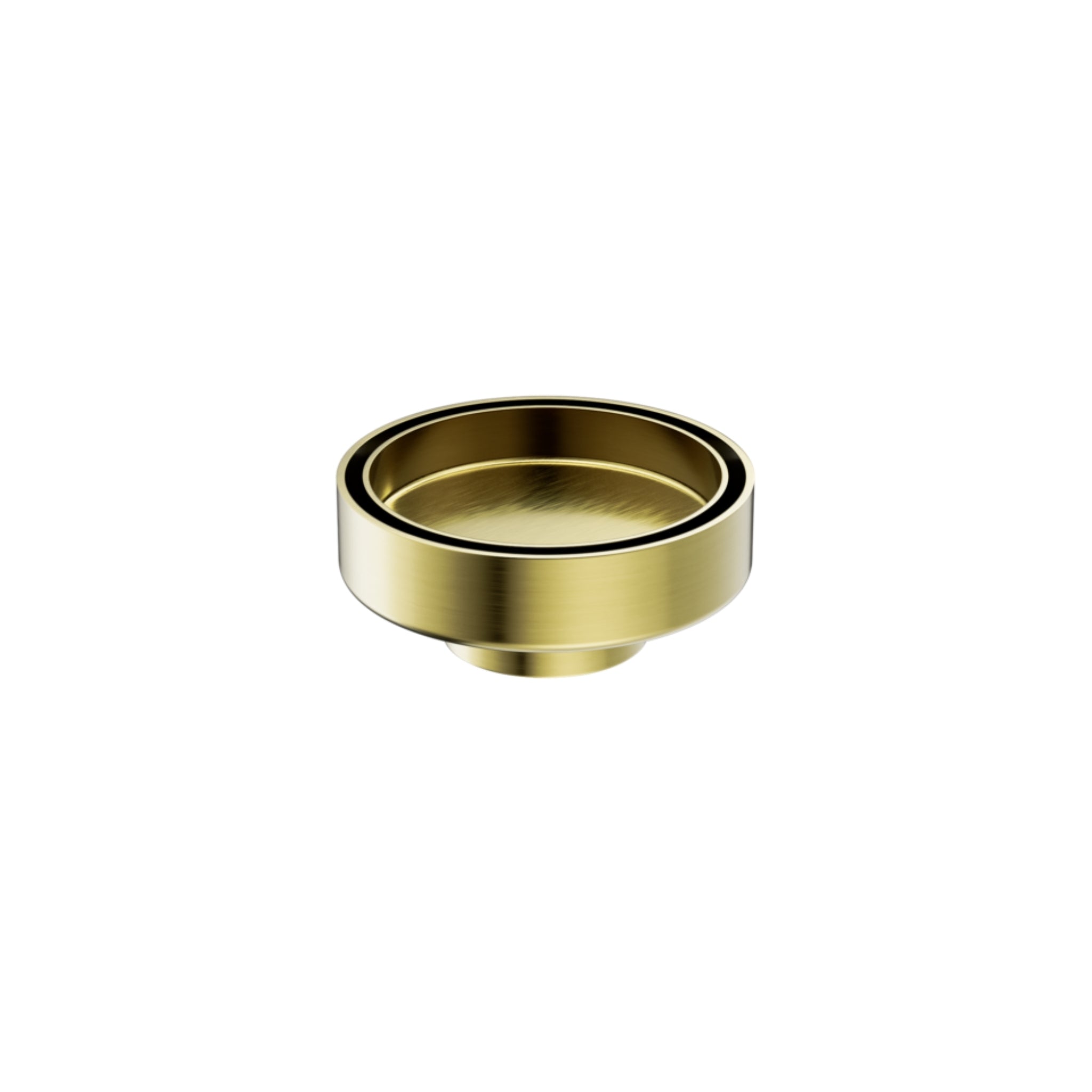 NERO TILE INSERT FLOOR WASTE ROUND BRUSHED GOLD 100MM