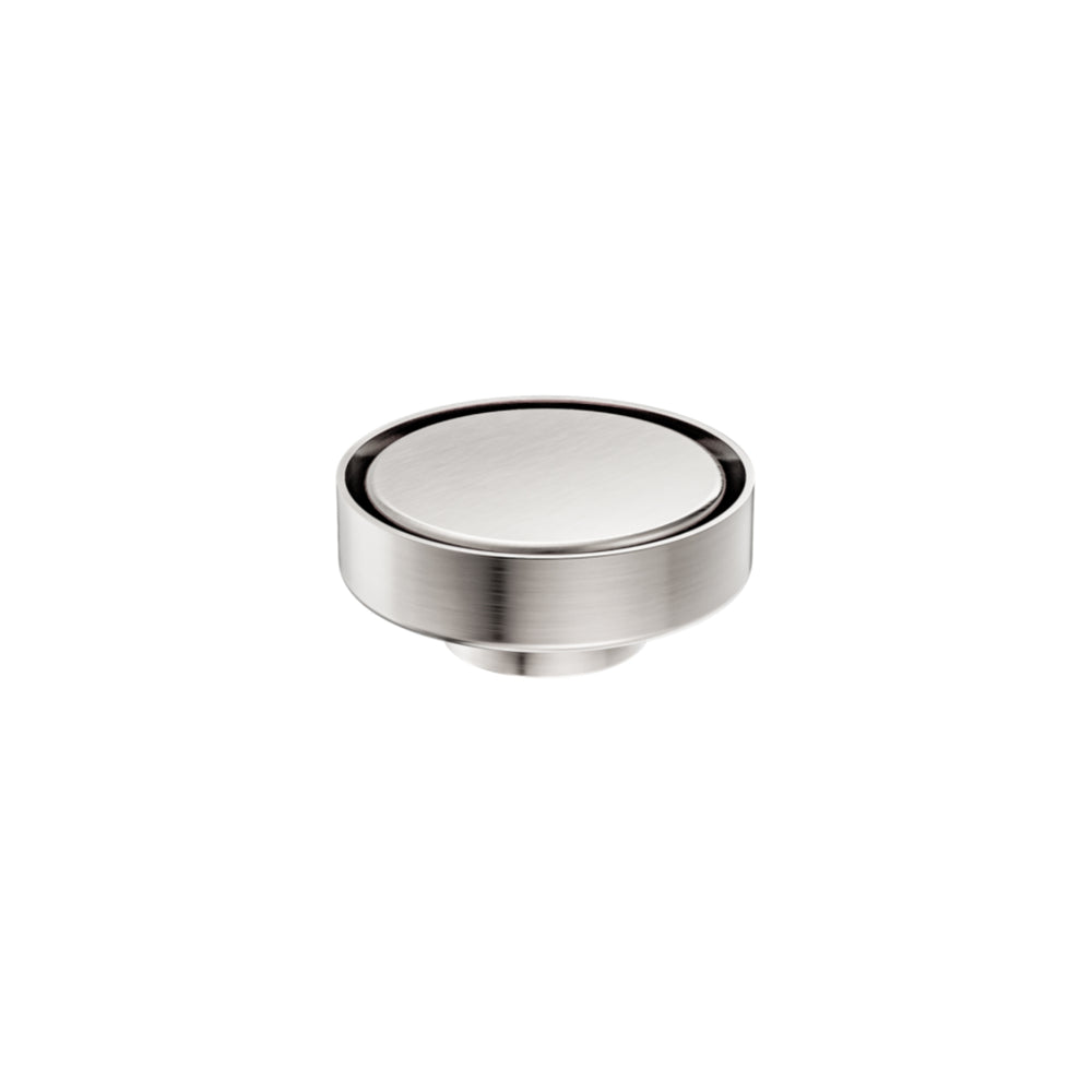 NERO TILE INSERT FLOOR WASTE ROUND BRUSHED NICKEL 100MM