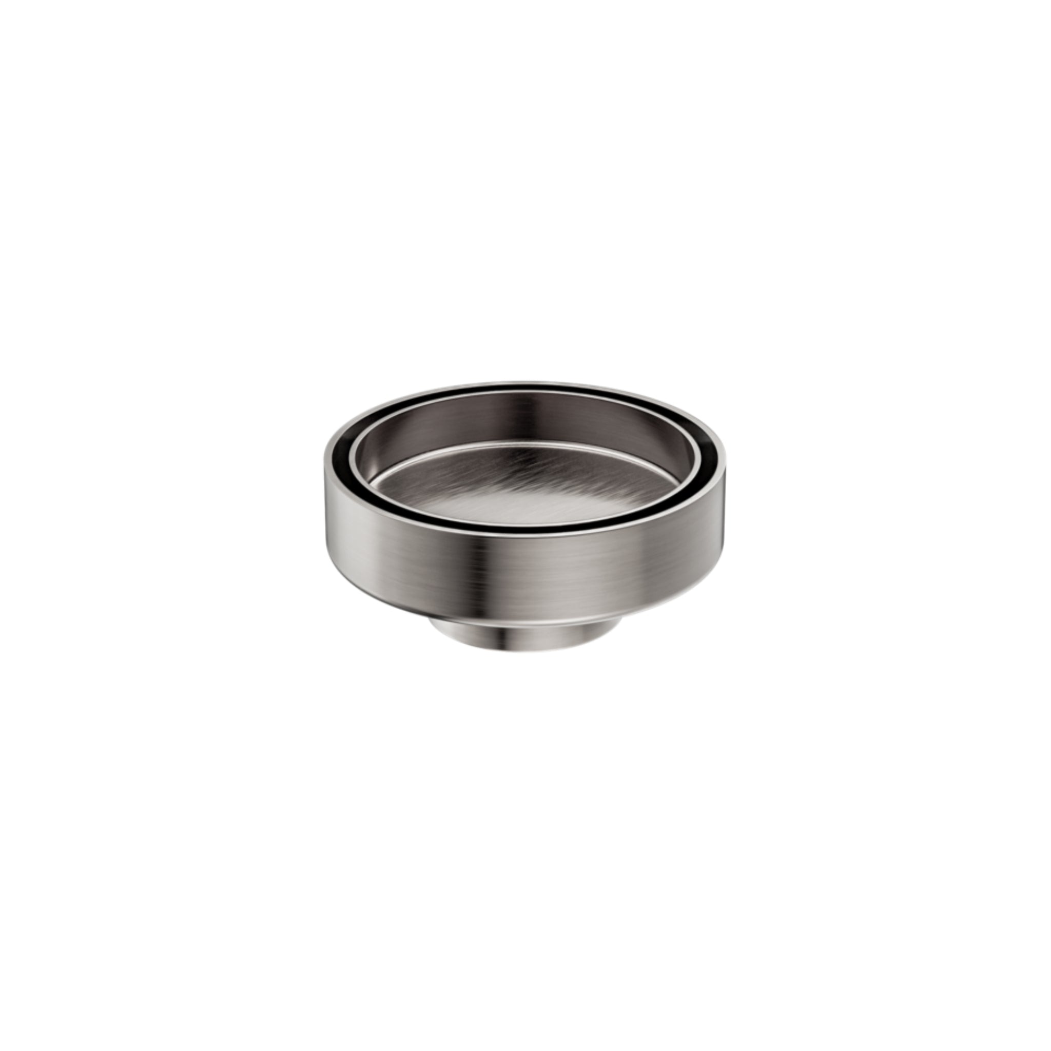 NERO TILE INSERT FLOOR WASTE ROUND BRUSHED NICKEL 100MM