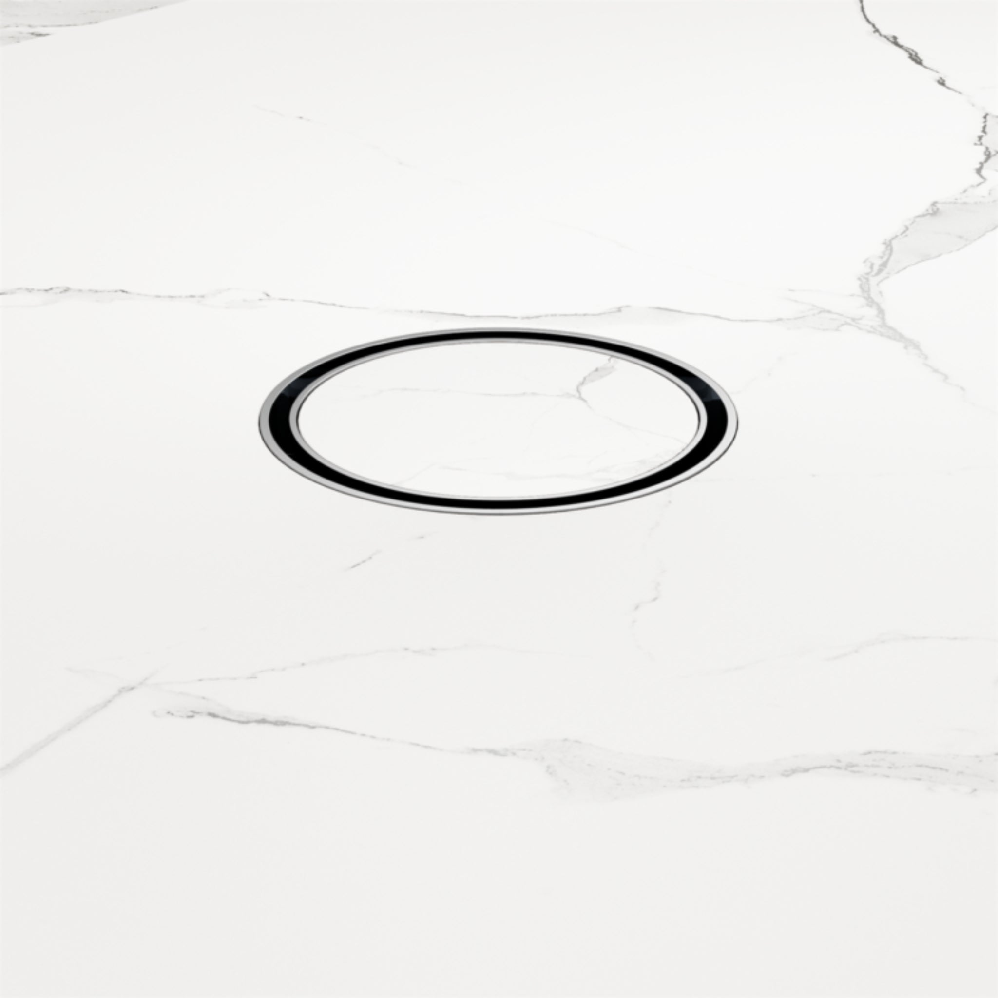 NERO TILE INSERT FLOOR WASTE ROUND BRUSHED NICKEL 100MM