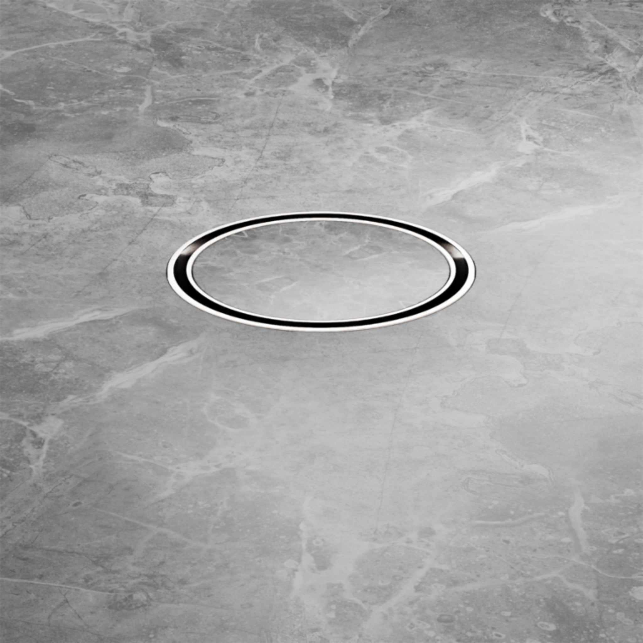 NERO TILE INSERT FLOOR WASTE ROUND BRUSHED NICKEL 100MM