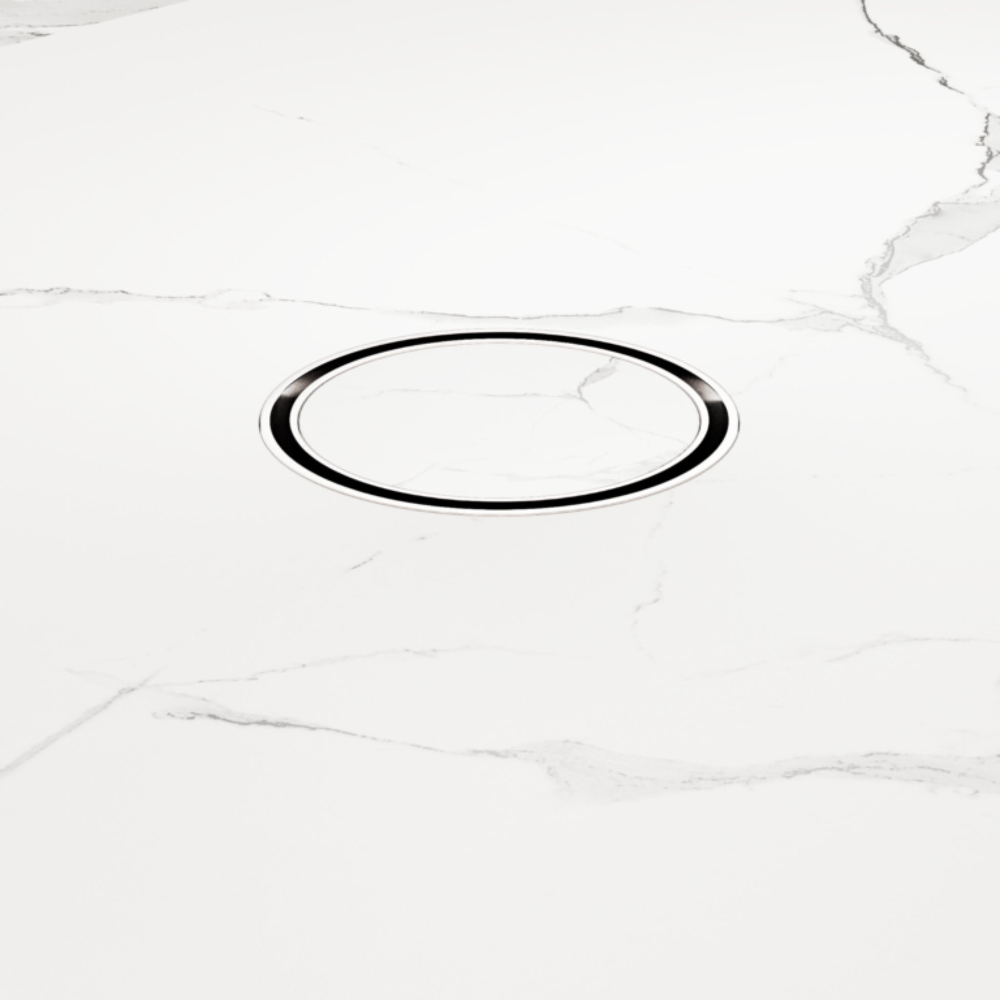 NERO TILE INSERT FLOOR WASTE ROUND CHROME 100MM