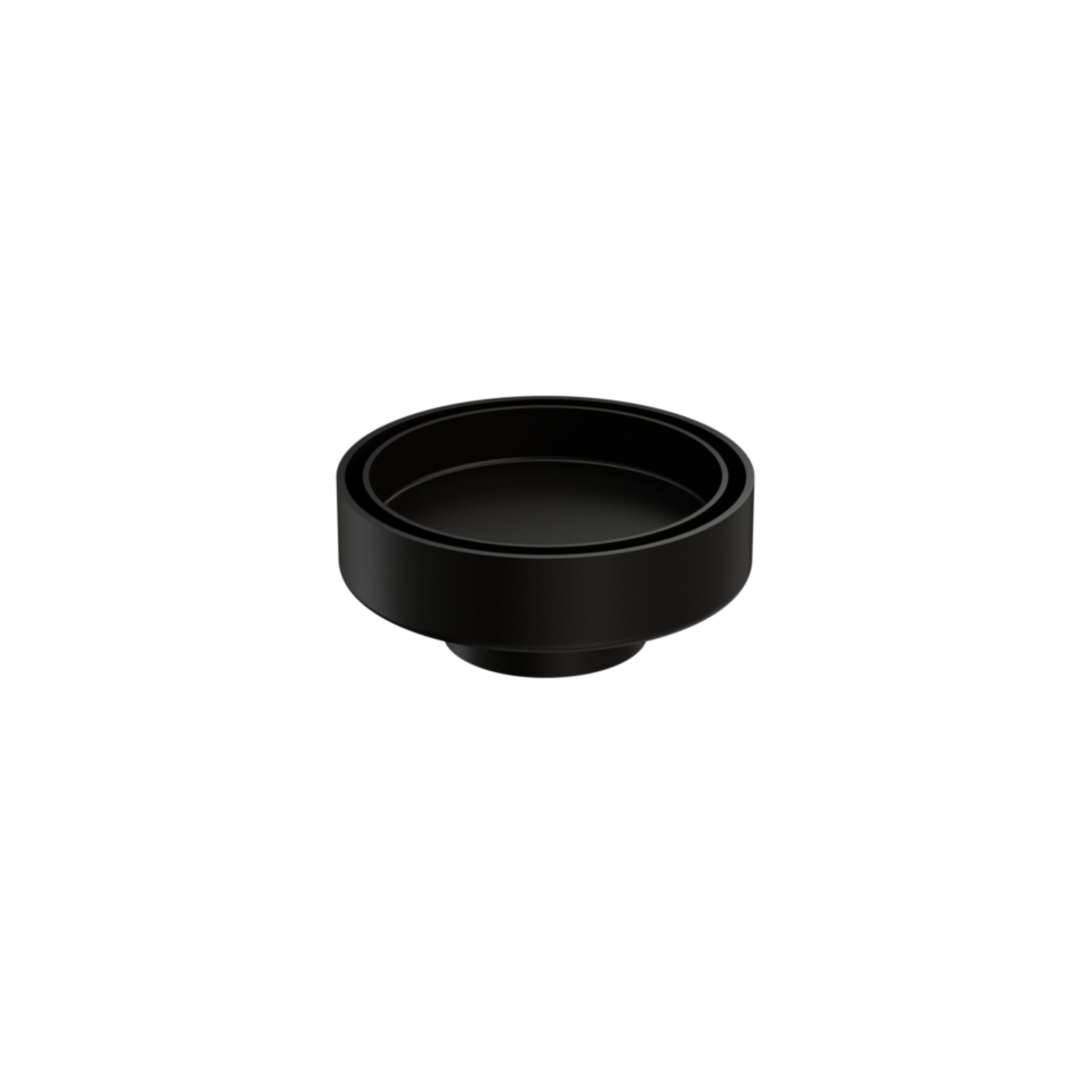 NERO TILE INSERT FLOOR WASTE ROUND MATTE BLACK 100MM