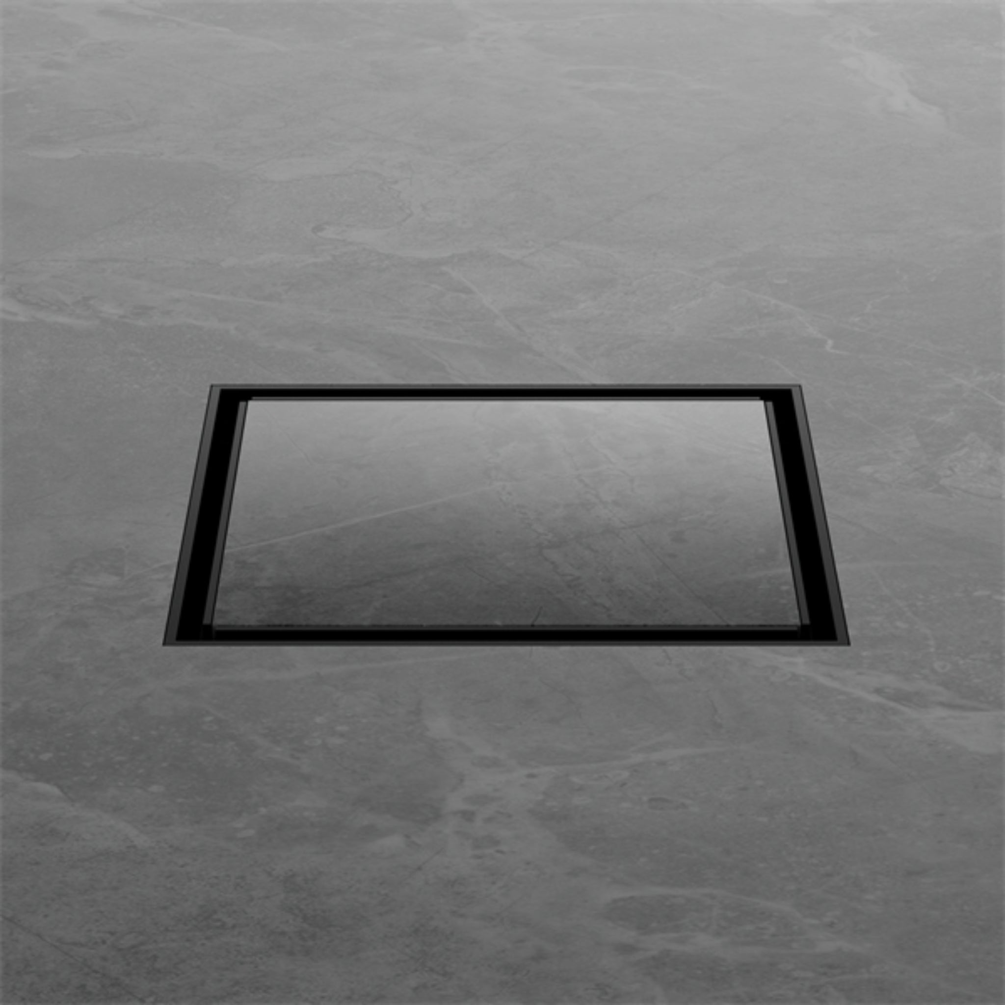 NERO SQUARE TILE INSERT FLOOR WASTE MATTE BLACK 130MM