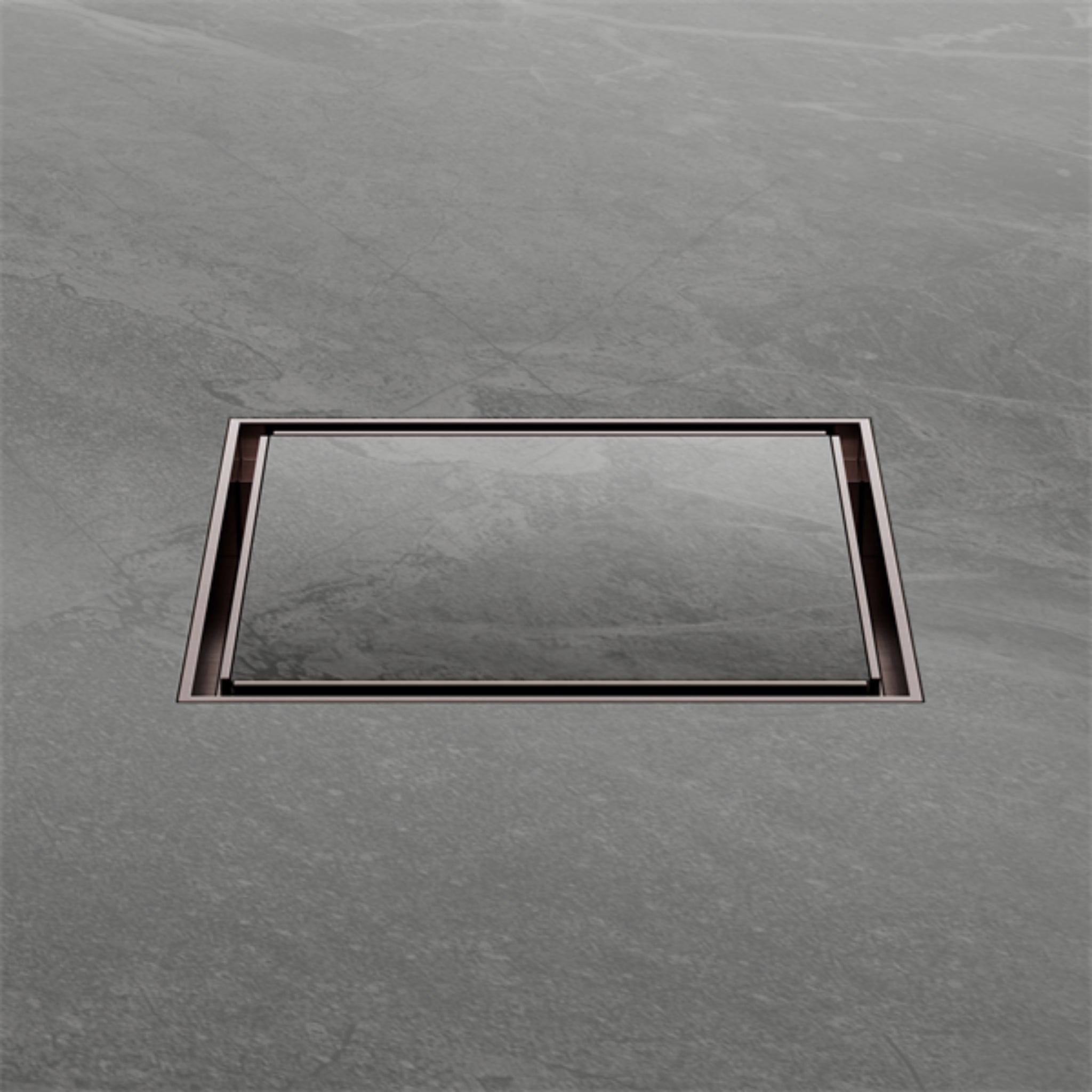 NERO TILE INSERT FLOOR WASTE 100MM BRUSHED BRONZE
