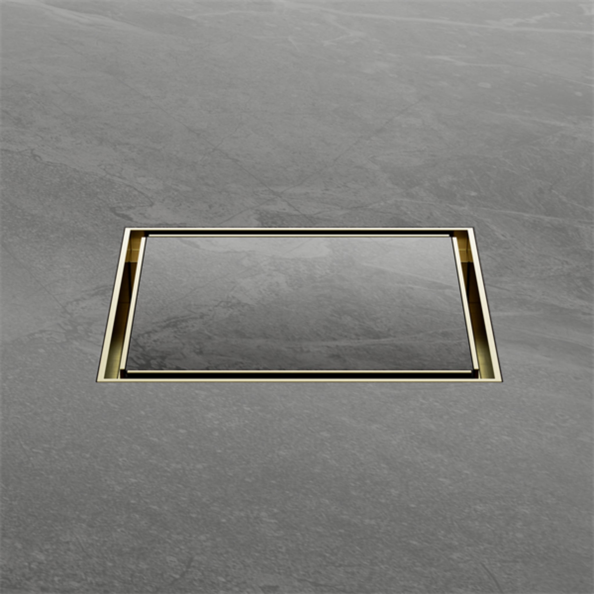 NERO TILE INSERT FLOOR WASTE 100MM BRUSHED GOLD