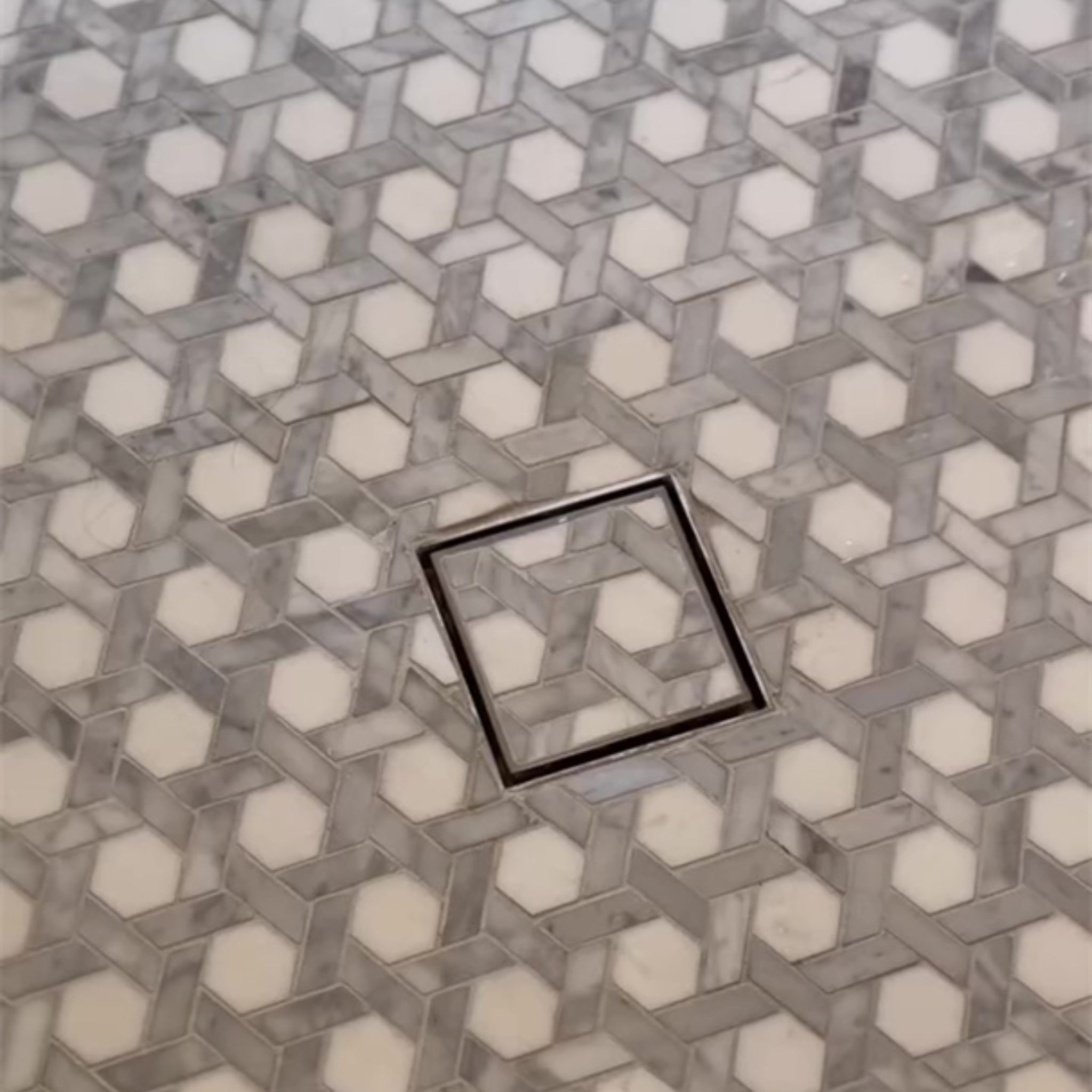 NERO TILE INSERT FLOOR WASTE 100MM BRUSHED NICKEL