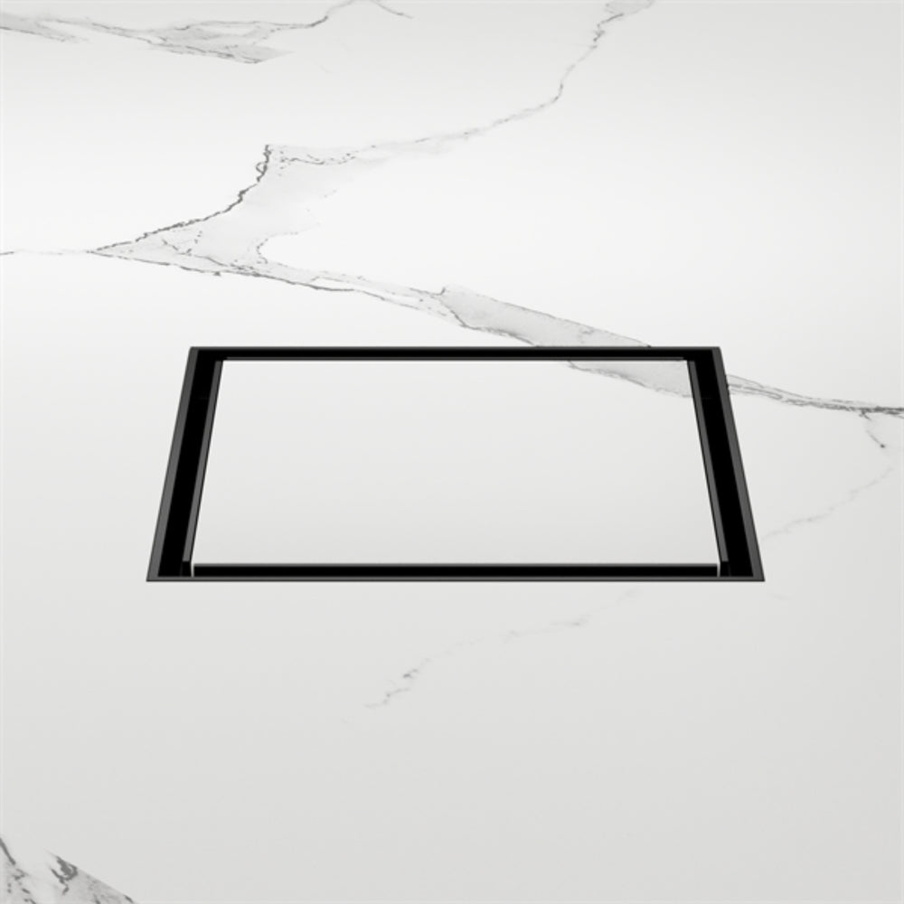 NERO TILE INSERT FLOOR WASTE 100MM MATTE BLACK