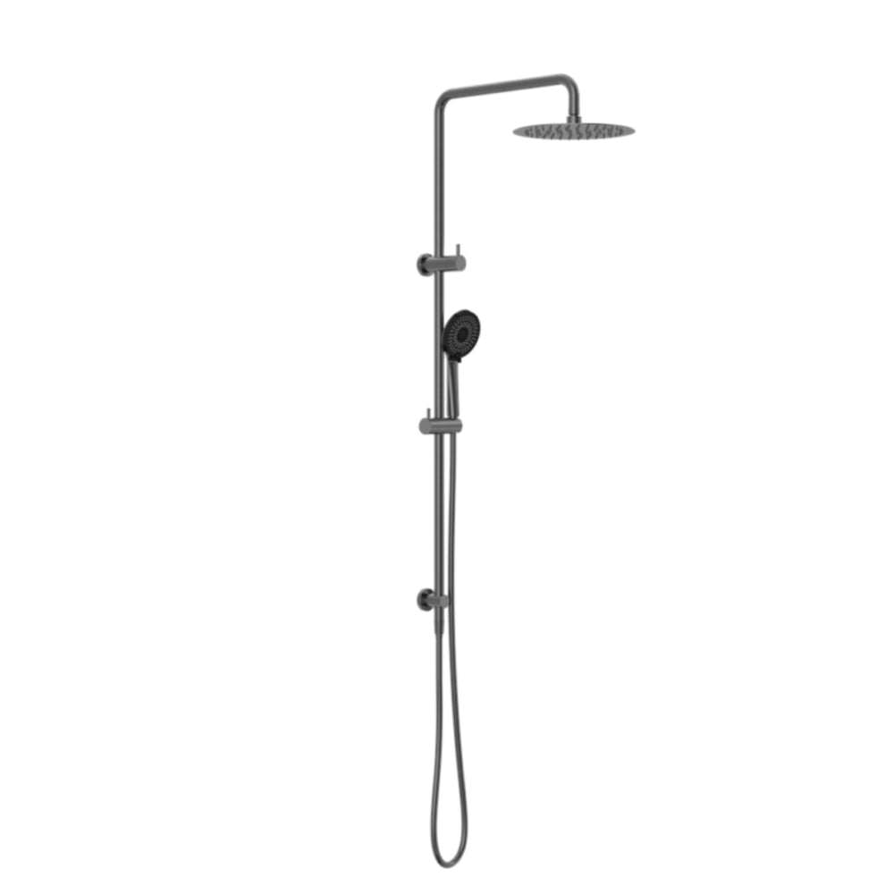 NERO ROUND PROJECT TWIN SHOWER 1116MM GUN METAL