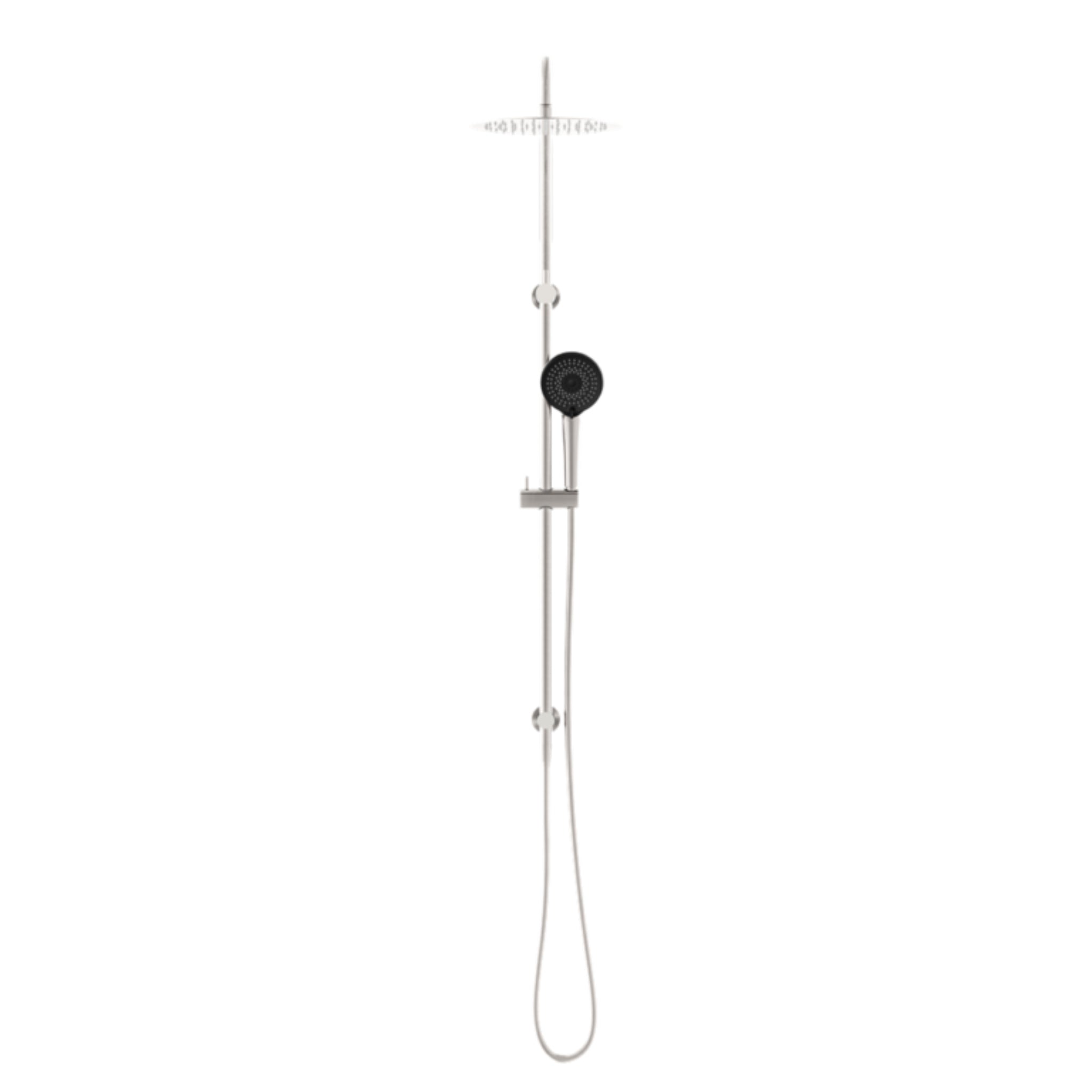 NERO ROUND PROJECT TWIN SHOWER 1116MM BRUSHED NICKEL