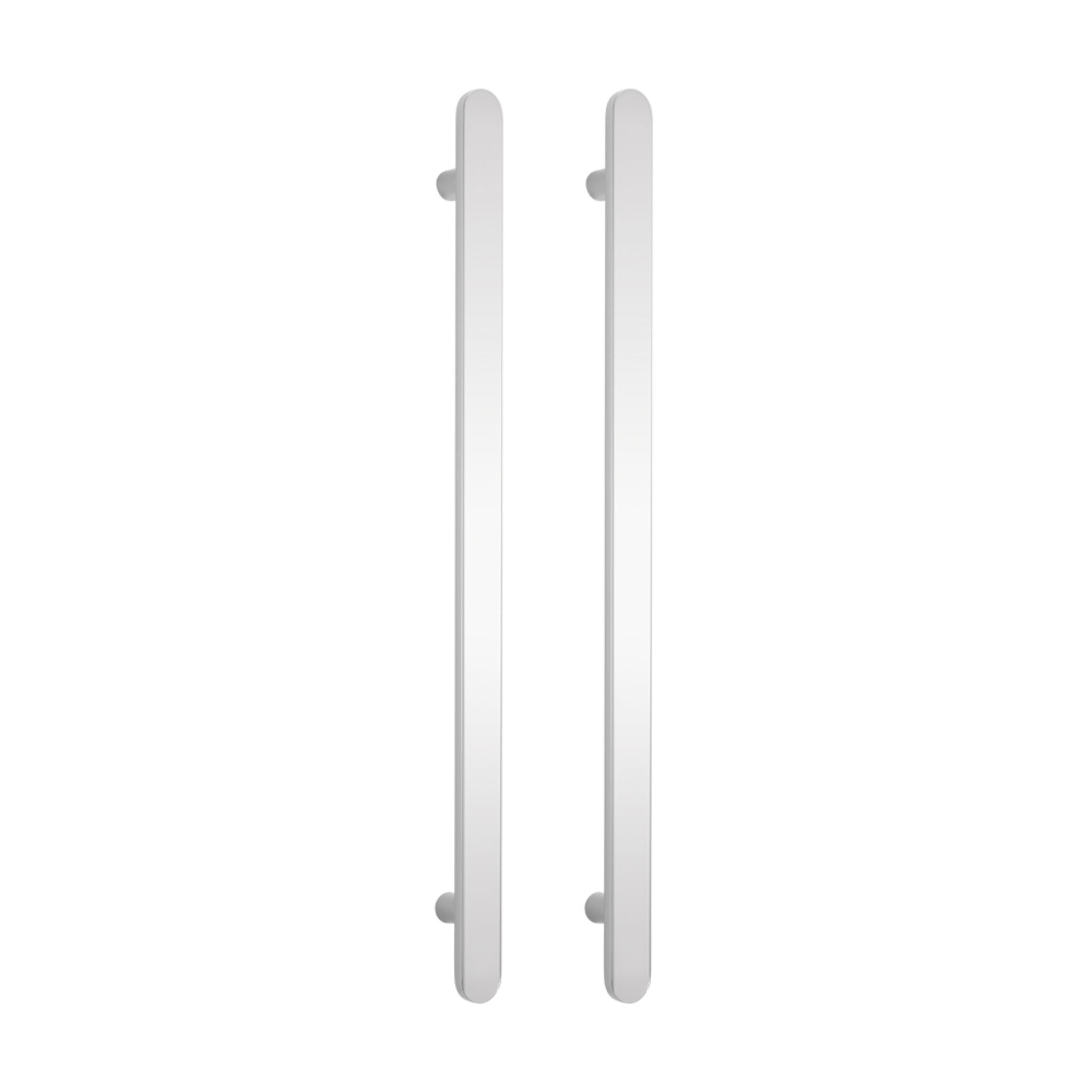 RADIANT HEATING NON-HEATED VERTICAL SINGLE TOWEL RAIL MIRROR POLISHED 930MM