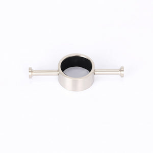 RADIANT HEATING RING HOOK FOR VERTICAL RAILS 110MM COOL BRUSHED NICKEL