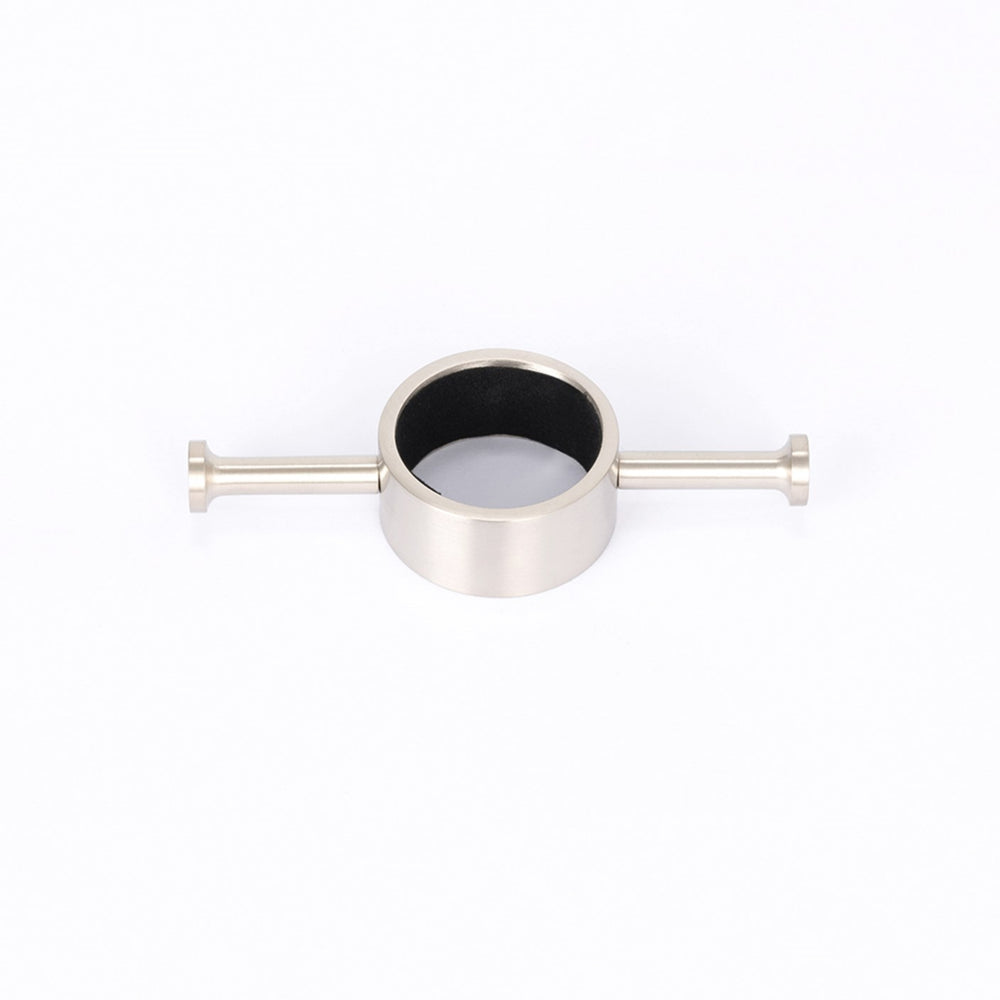 RADIANT HEATING RING HOOK FOR VERTICAL RAILS 110MM COOL BRUSHED NICKEL