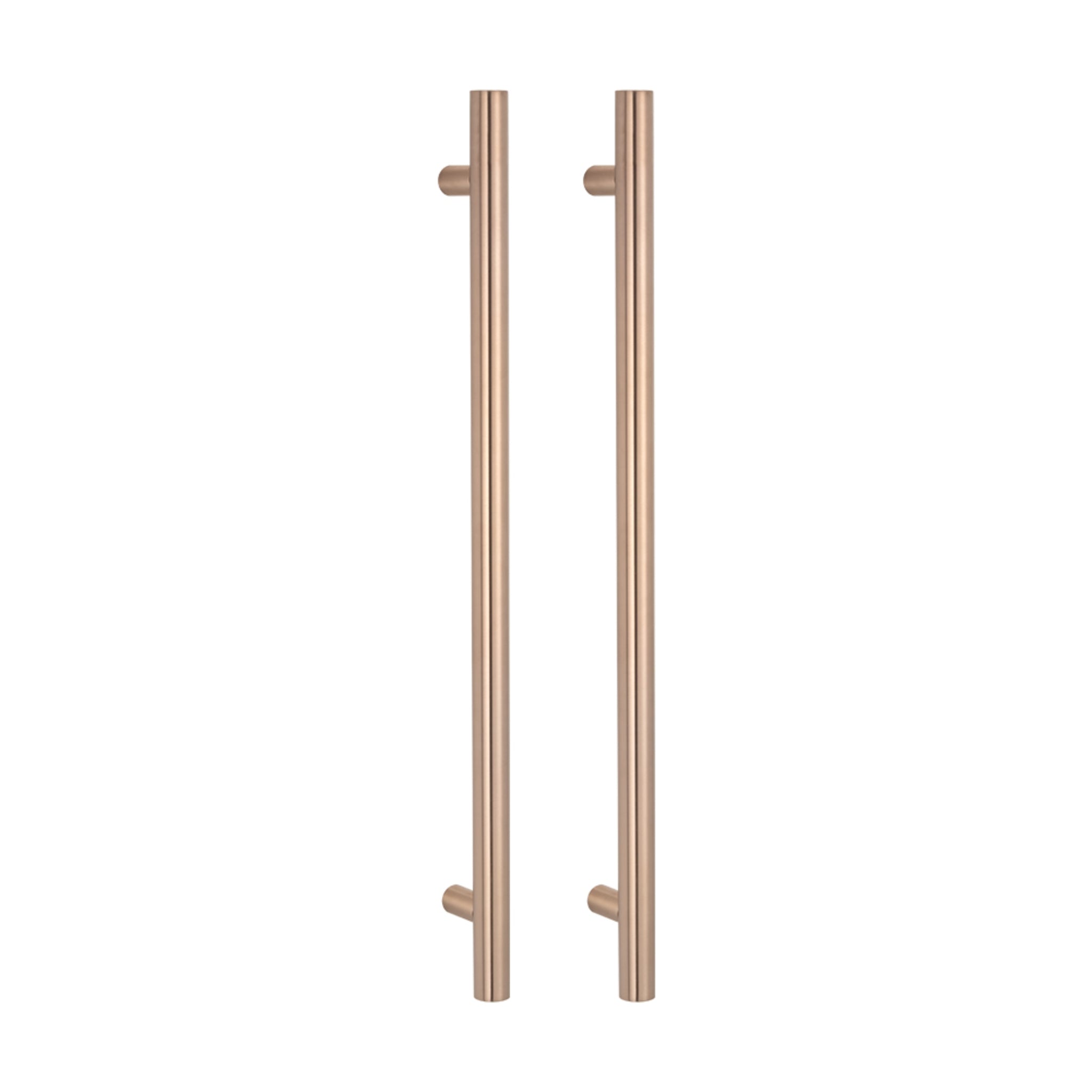 RADIANT HEATING NON-HEATED VERTICAL SINGLE TOWEL RAIL CHAMPAGNE 950MM