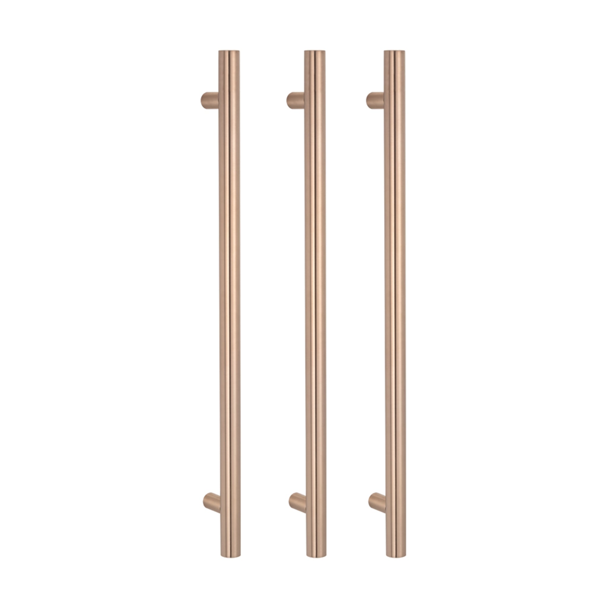 RADIANT HEATING NON-HEATED VERTICAL SINGLE TOWEL RAIL CHAMPAGNE 950MM