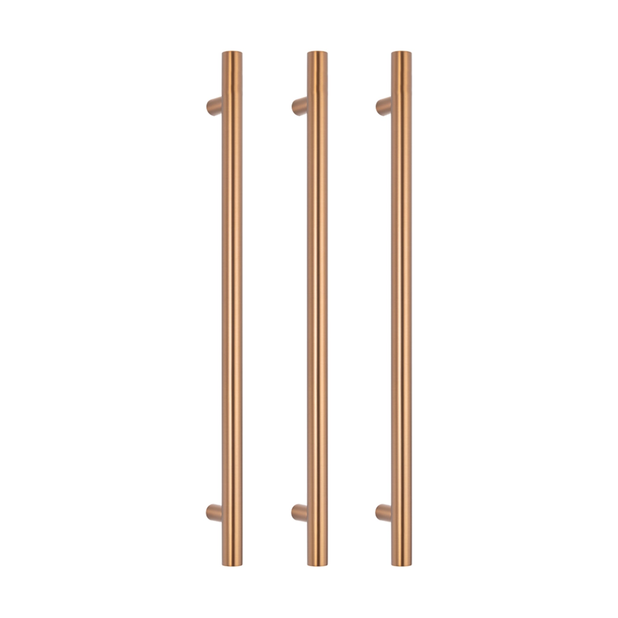 RADIANT HEATING NON-HEATED VERTICAL SINGLE TOWEL RAIL BRUSHED BRONZE 950MM