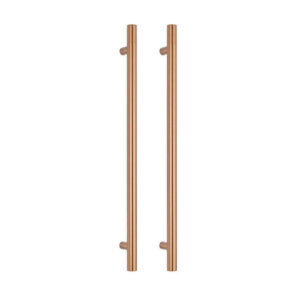 RADIANT HEATING NON-HEATED VERTICAL SINGLE TOWEL RAIL BRUSHED BRONZE 950MM