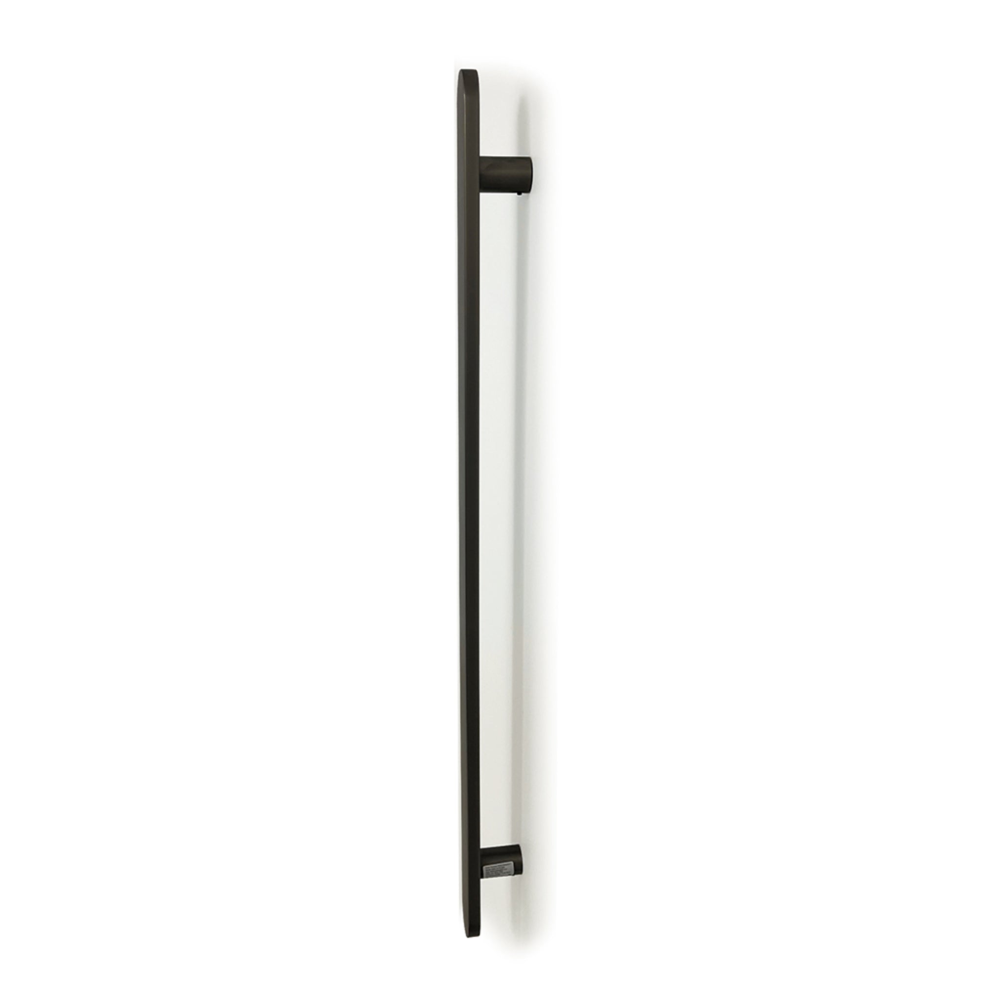 RADIANT HEATING NON-HEATED VERTICAL SINGLE TOWEL RAIL GUN METAL GREY 930MM