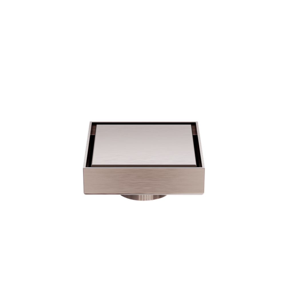 NERO SQUARE TILE INSERT FLOOR WASTE 100MM BRUSHED BRONZE