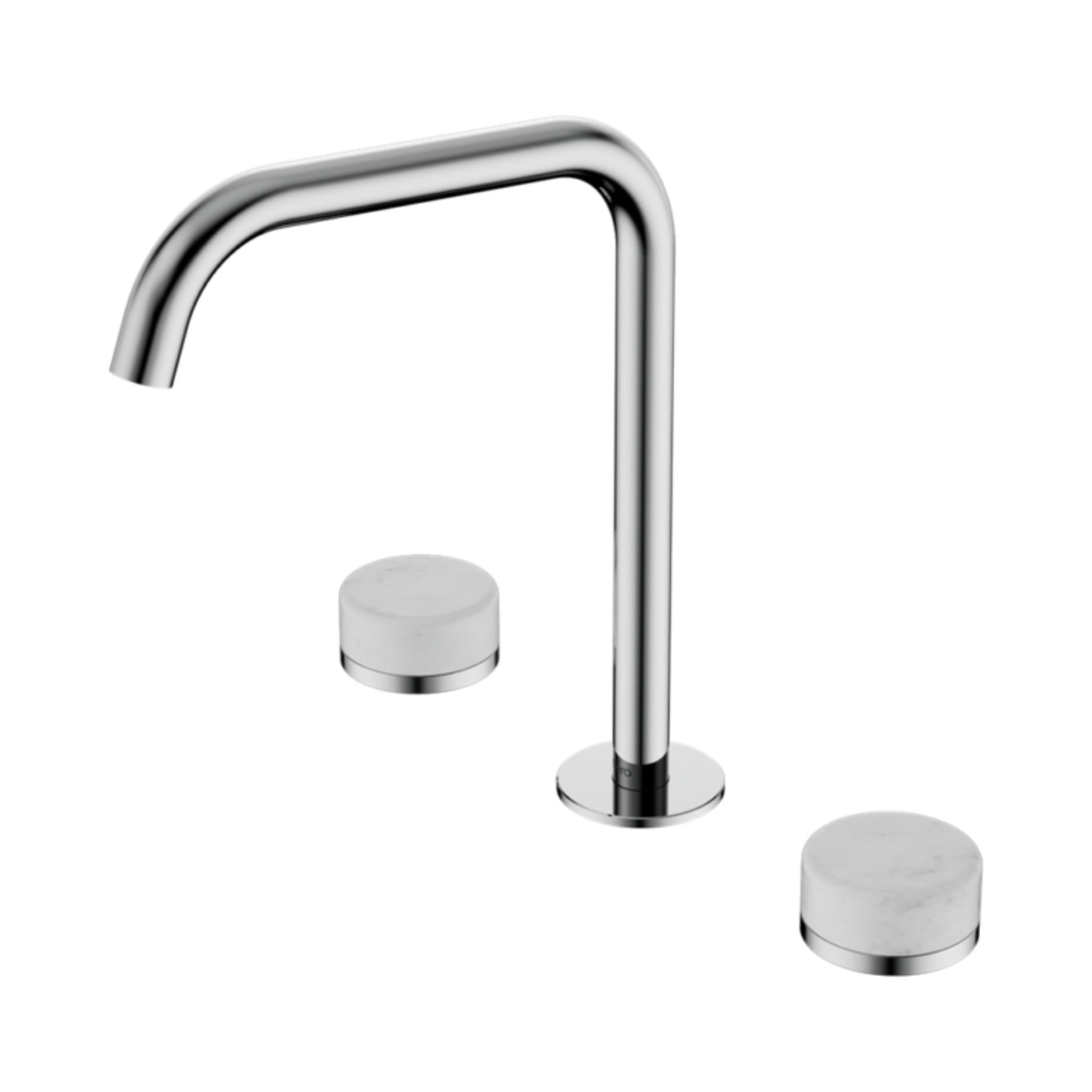 NERO SERENITY BATH/KITCHEN SET EDGE SPOUT WITH CARRARA HANDLE 270MM CHROME
