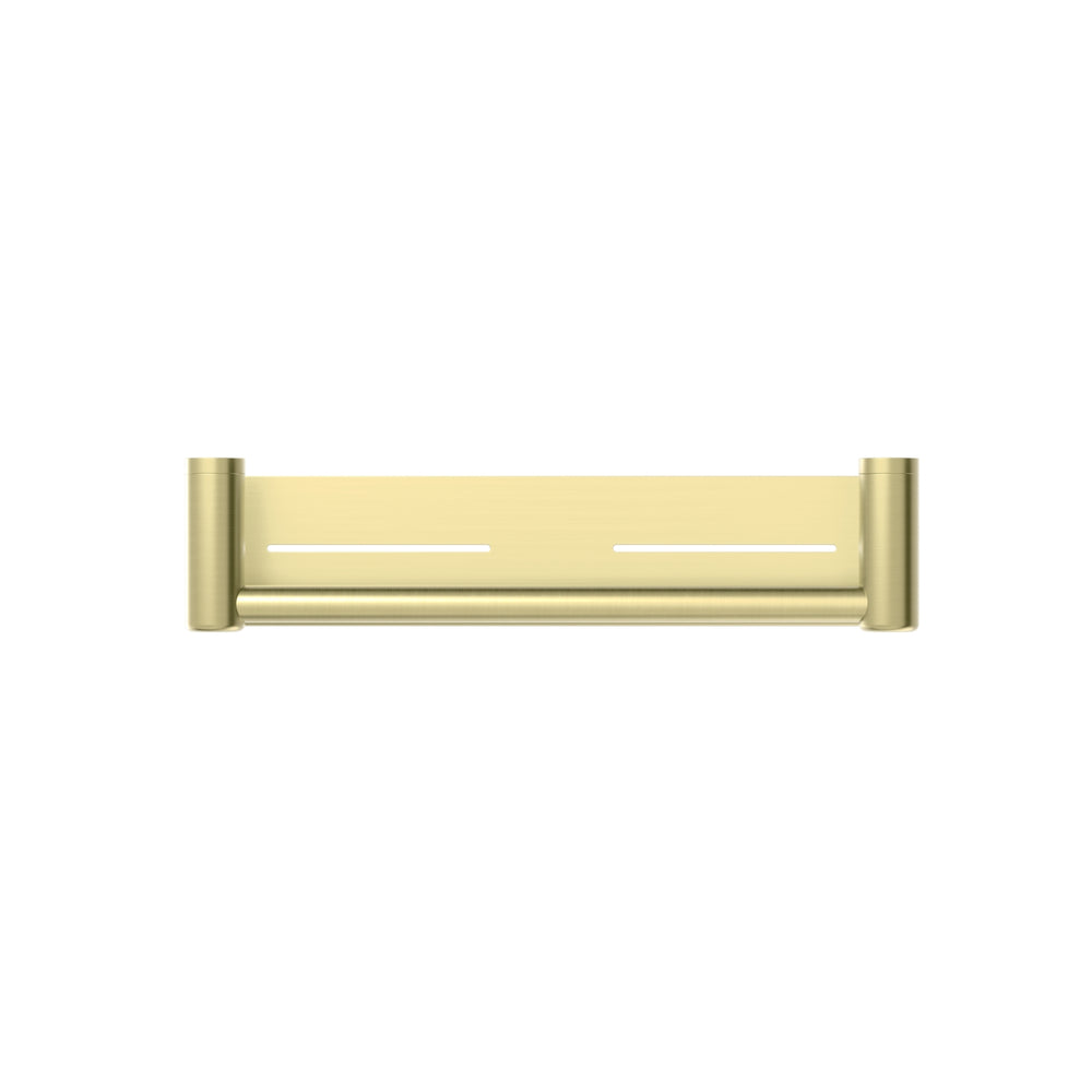 NERO MECCA CARE GRAB RAIL WITH SHELF BRUSHED GOLD (AVAILABLE IN 300MM AND 450MM)