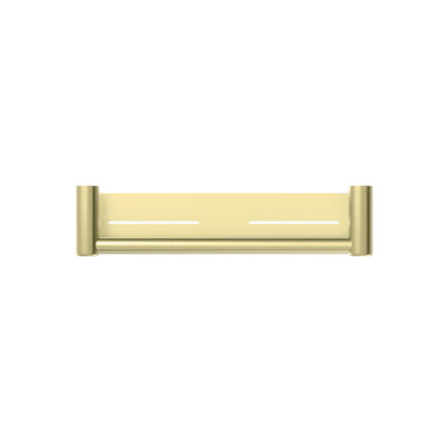 NERO MECCA CARE GRAB RAIL WITH SHELF BRUSHED GOLD (AVAILABLE IN 300MM AND 450MM)