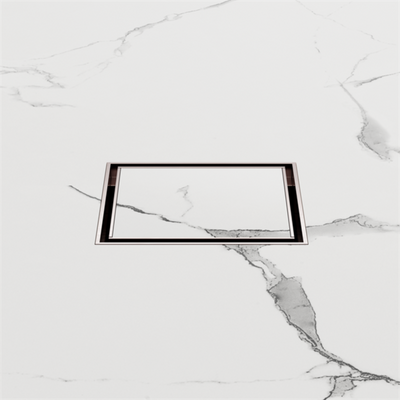 NERO SQUARE TILE INSERT FLOOR WASTE 100MM BRUSHED BRONZE