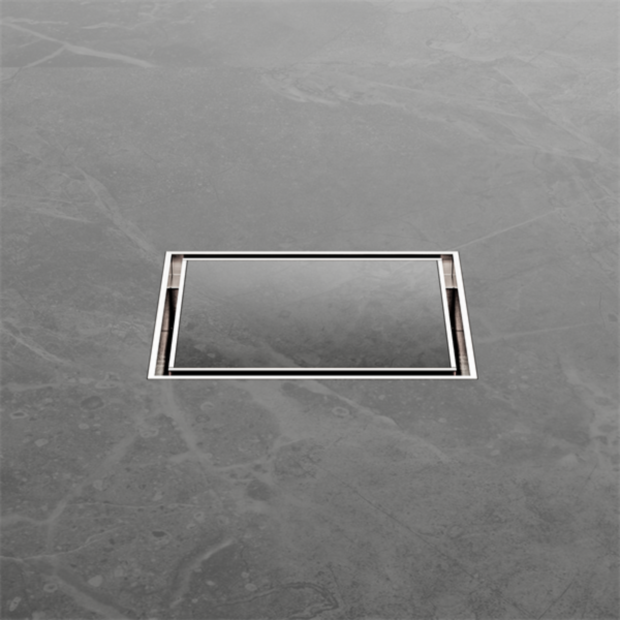NERO SQUARE TILE INSERT FLOOR WASTE 100MM BRUSHED NICKEL