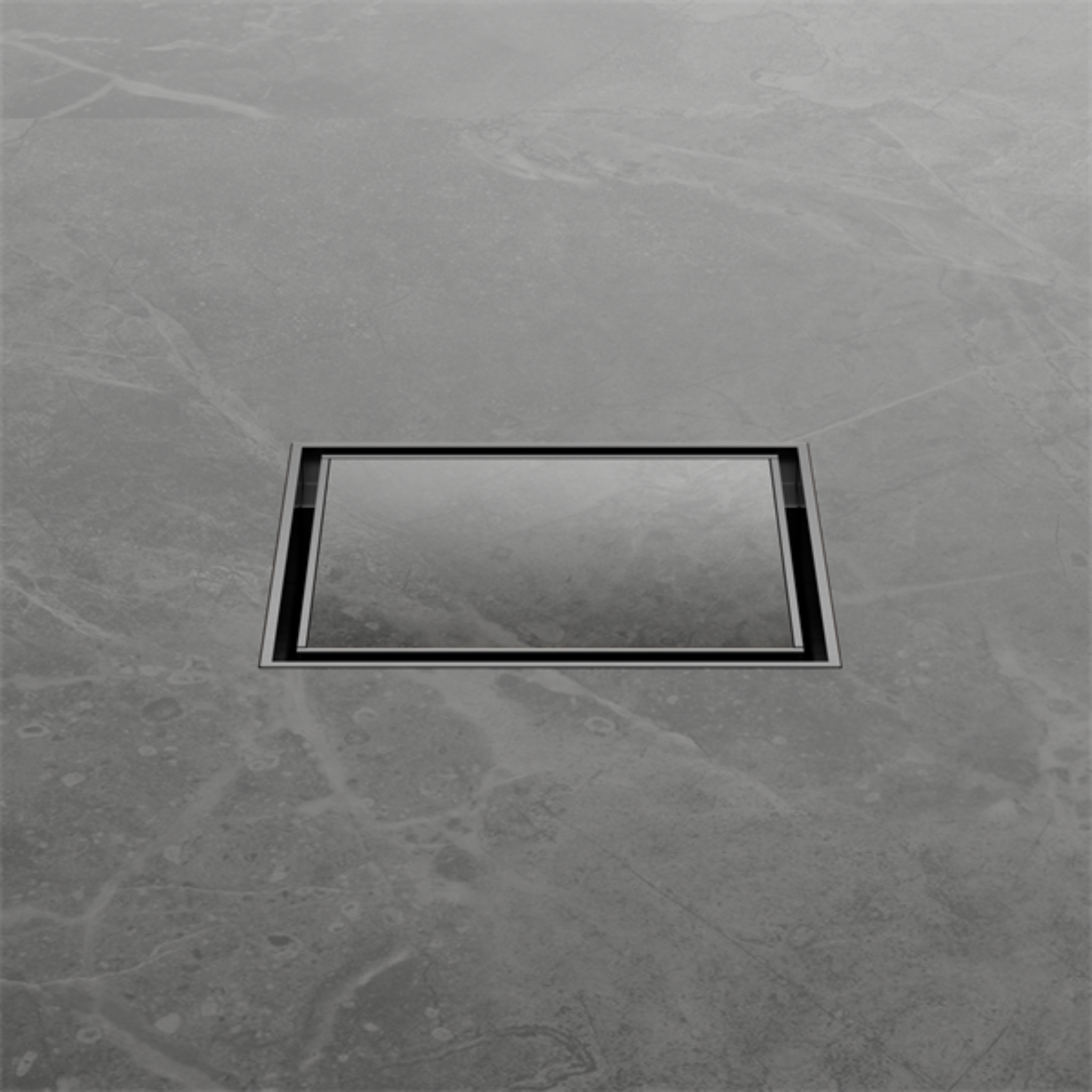 NERO SQUARE TILE INSERT FLOOR WASTE 100MM MATTE BLACK