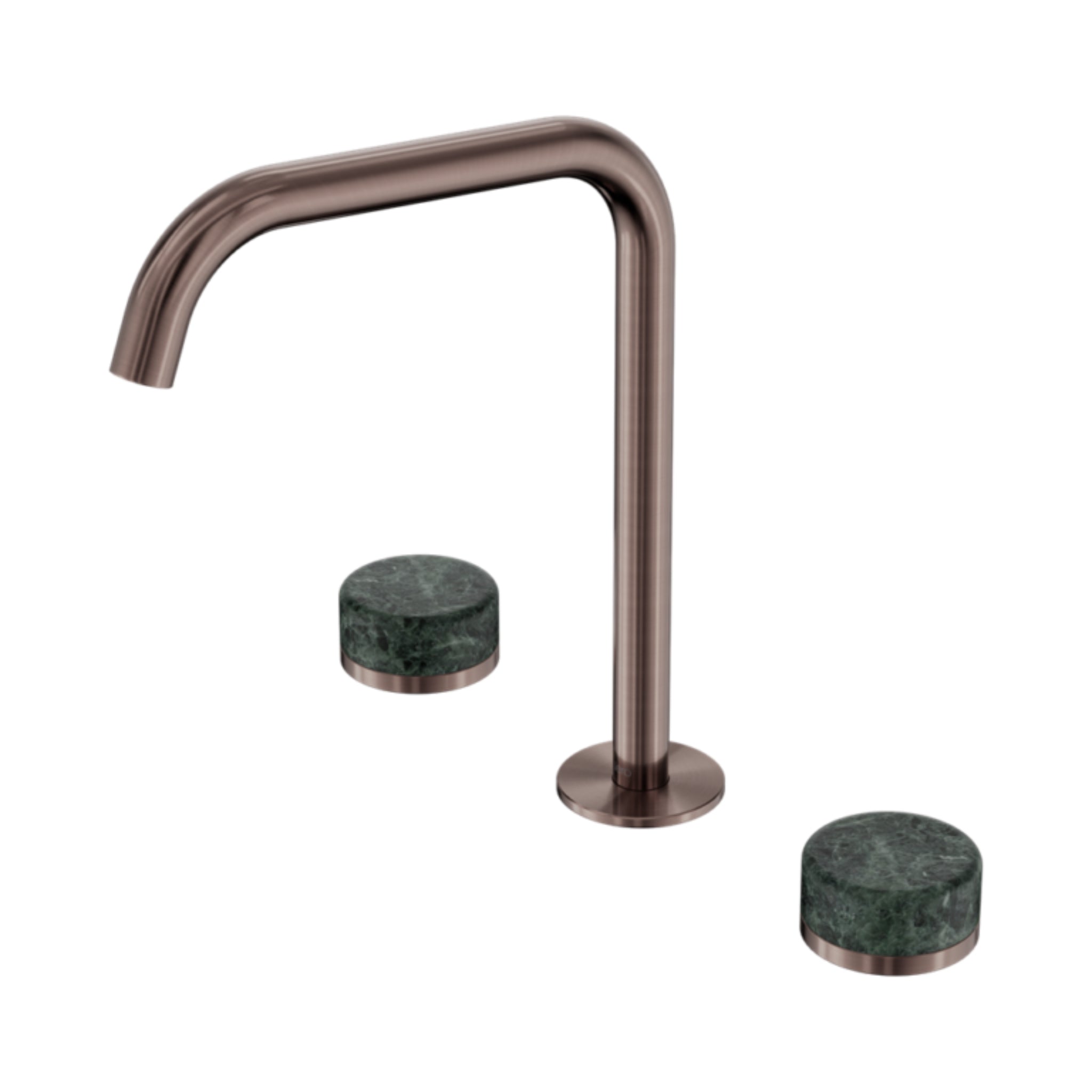 NERO SERENITY BATH/KITCHEN SET EDGE SPOUT WITH VERDE ALPI HANDLE 270MM BRUSHED BRONZE