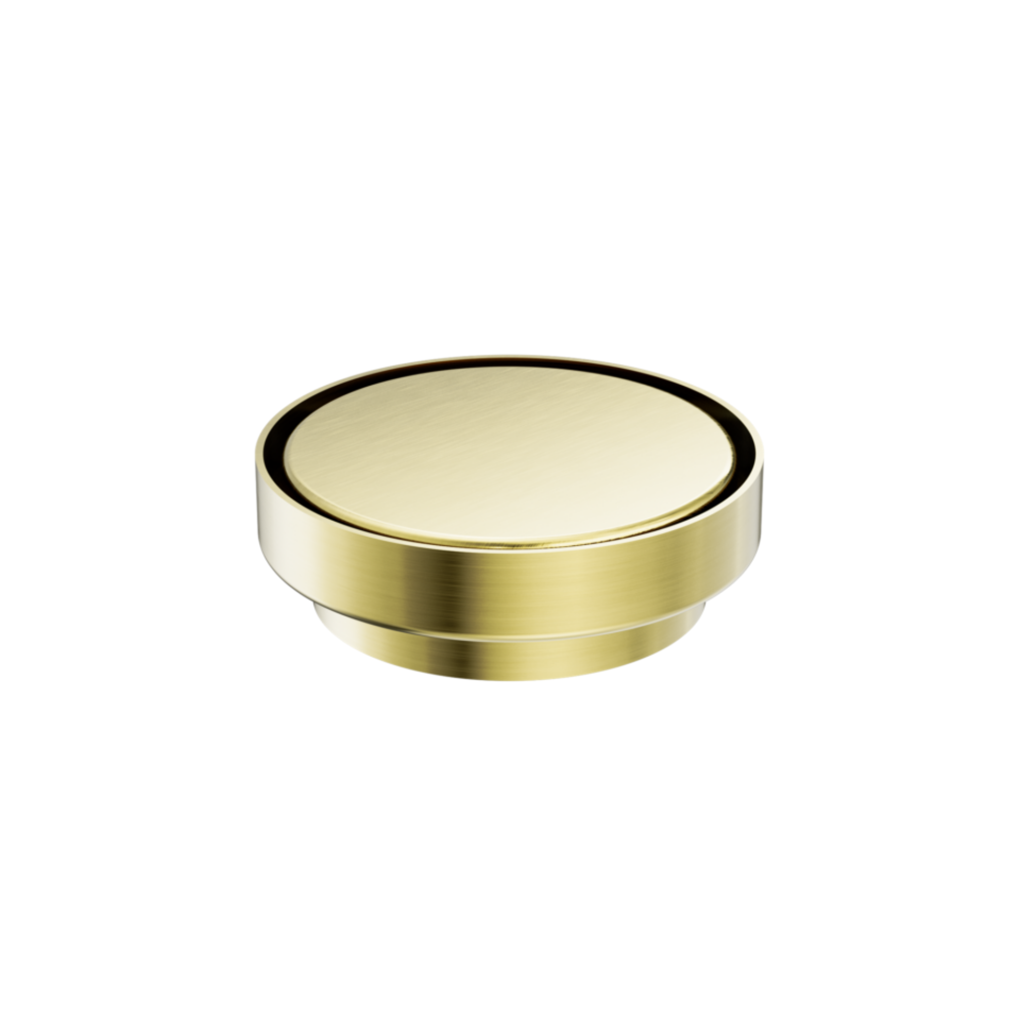NERO TILE INSERT FLOOR WASTE ROUND BRUSHED GOLD 130MM