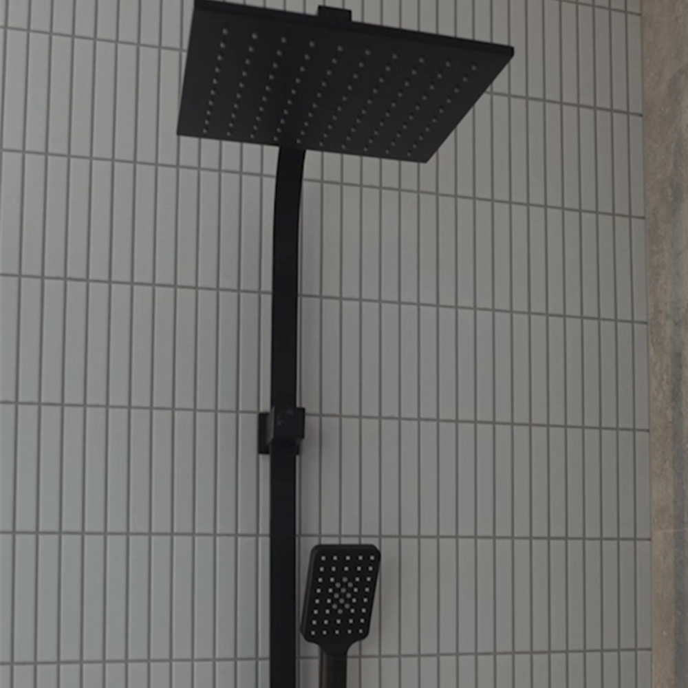 NERO CELIA TWIN SHOWER 837MM MATTE BLACK