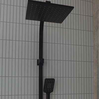 NERO CELIA TWIN SHOWER 837MM MATTE BLACK