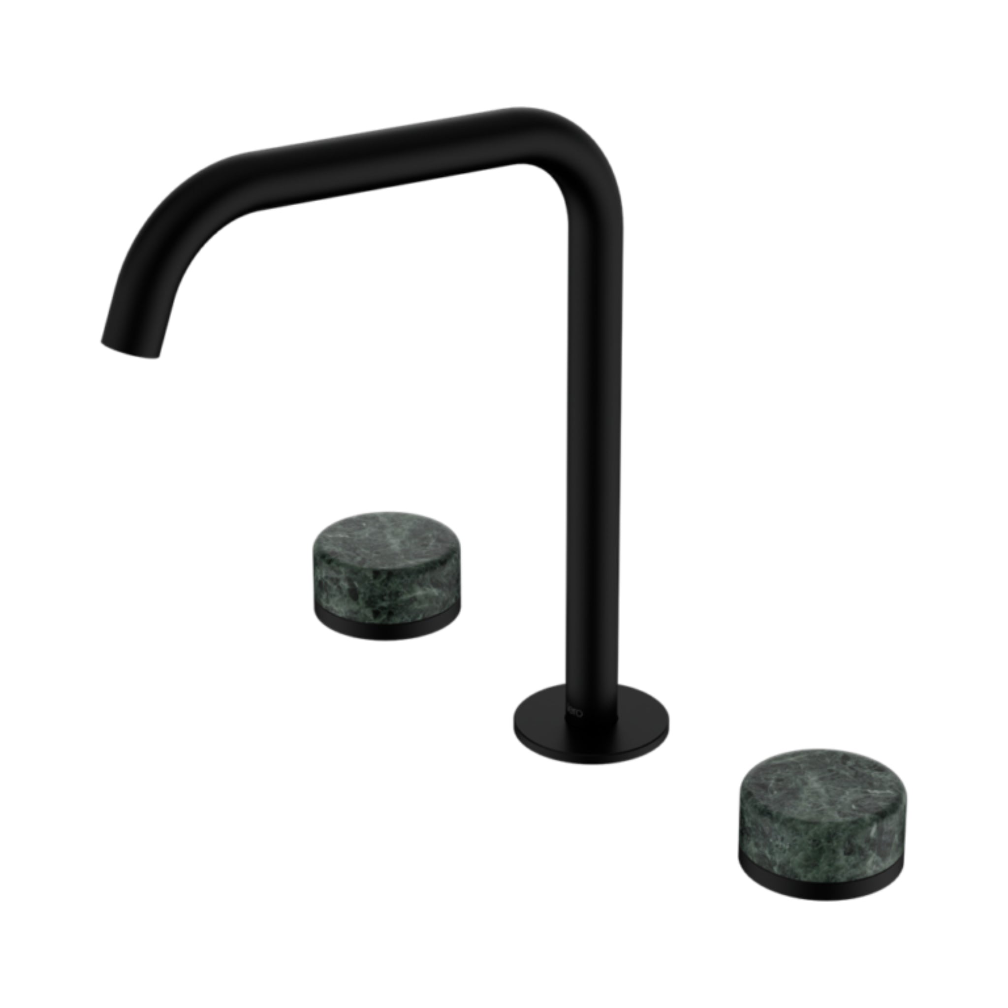 NERO SERENITY BATH/KITCHEN SET EDGE SPOUT WITH VERDE ALPI HANDLE 270MM MATTE BLACK