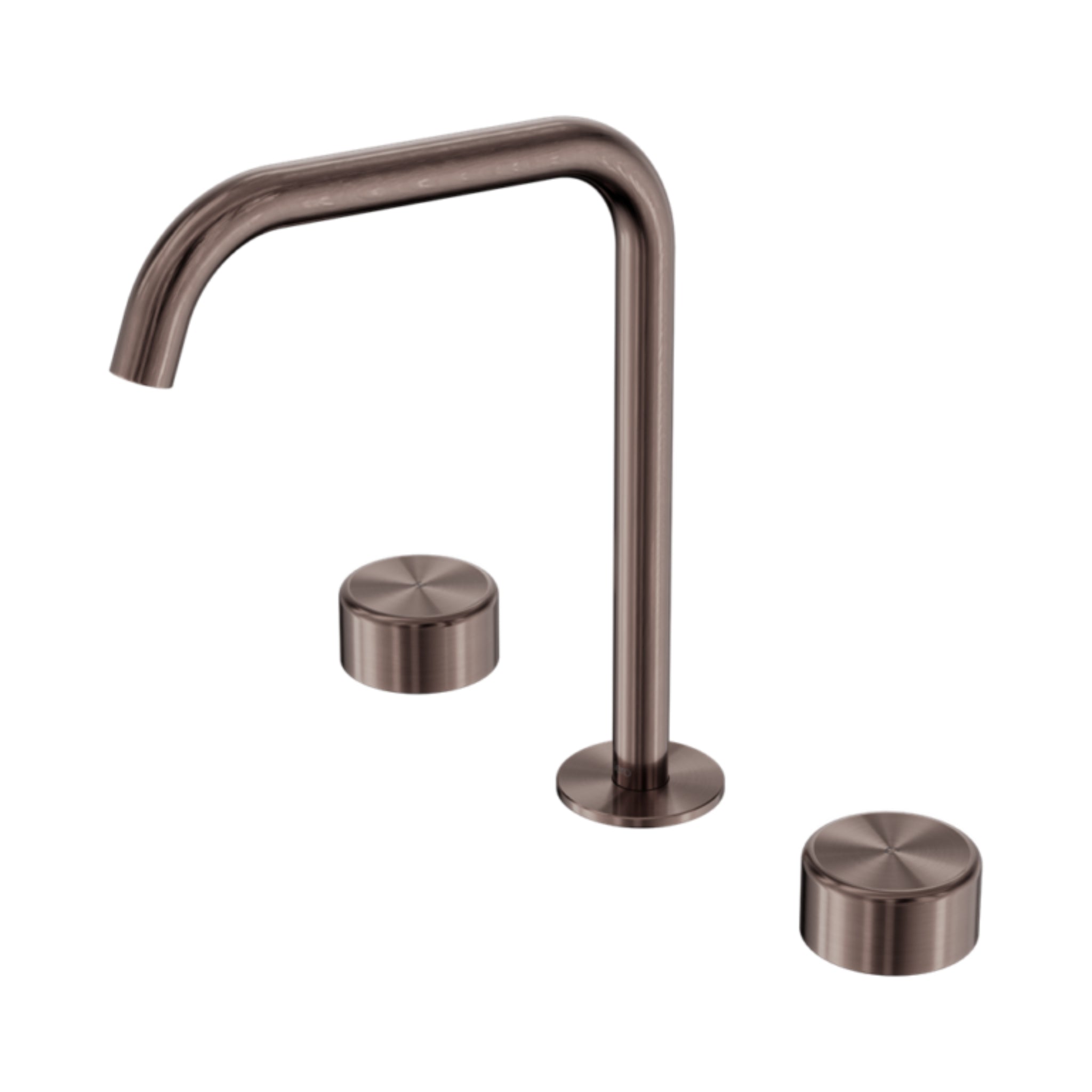 NERO SERENITY BATH/KITCHEN SET EDGE SPOUT WITH METAL HANDLE 270MM BRUSHED BRONZE