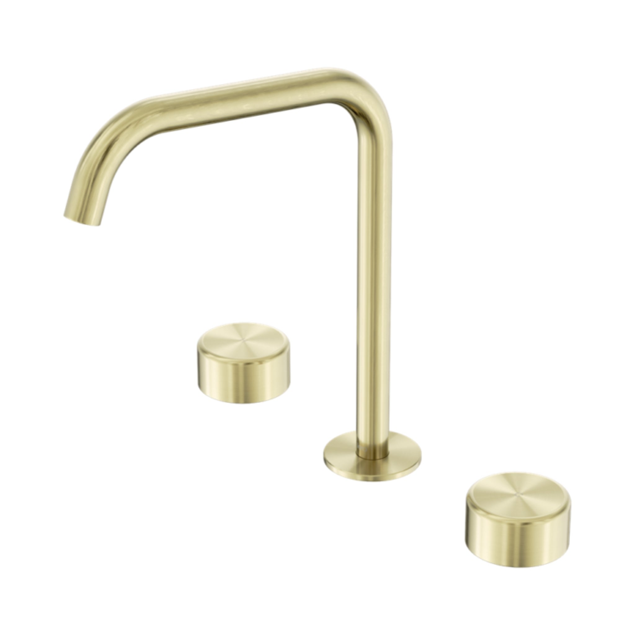 NERO SERENITY BATH/KITCHEN SET EDGE SPOUT WITH METAL HANDLE 270MM BRUSHED GOLD
