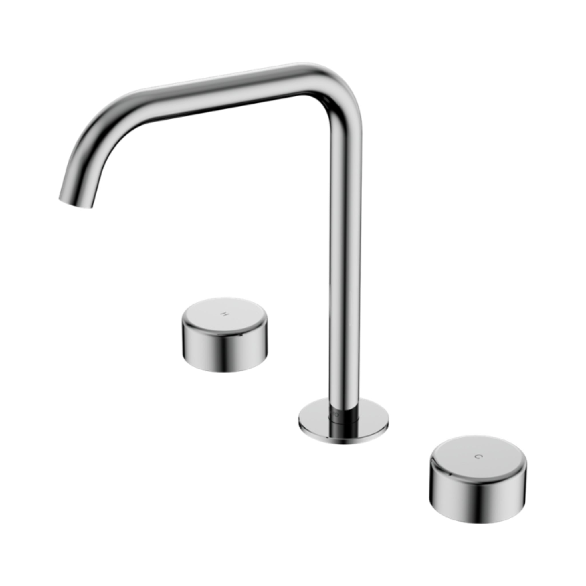 NERO SERENITY BATH/KITCHEN SET EDGE SPOUT WITH METAL HANDLE 270MM CHROME