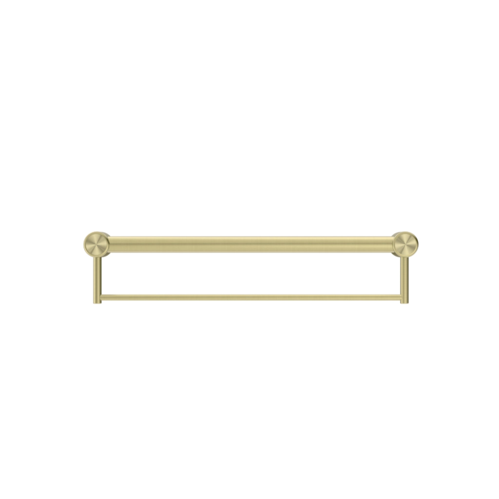 NERO MECCA CARE 32MM GRAB RAIL WITH TOWEL HOLDER BRUSHED GOLD (AVAILABLE IN 300MM, 600MM AND 900MM)