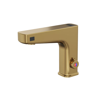LINSOL SENSOMAX TRIO WAVE SENSOR BASIN MIXER 145MM BRUSHED BRASS
