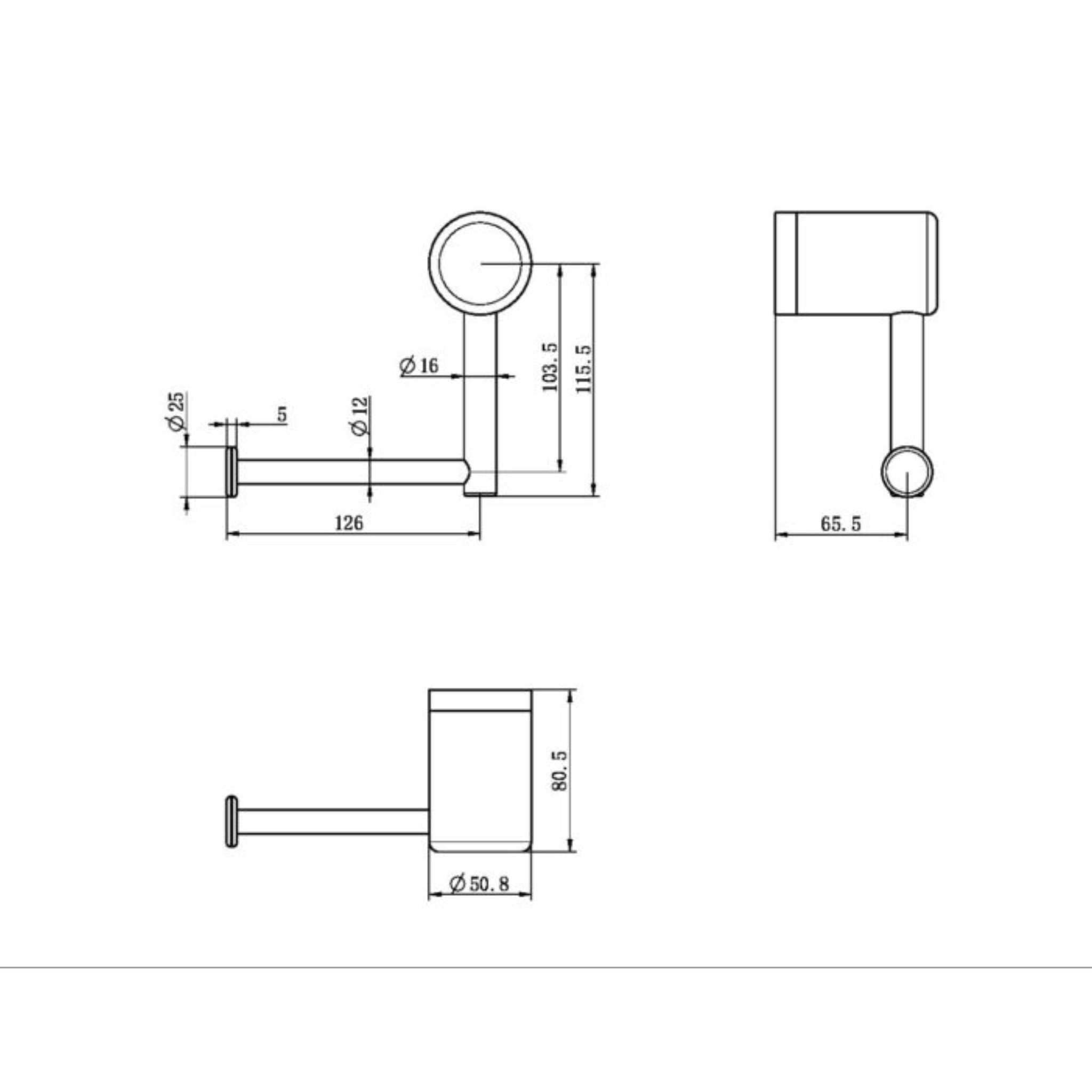 NERO MECCA CARE HEAVY DUTY TOILET ROLL HOLDER BRUSHED BRONZE