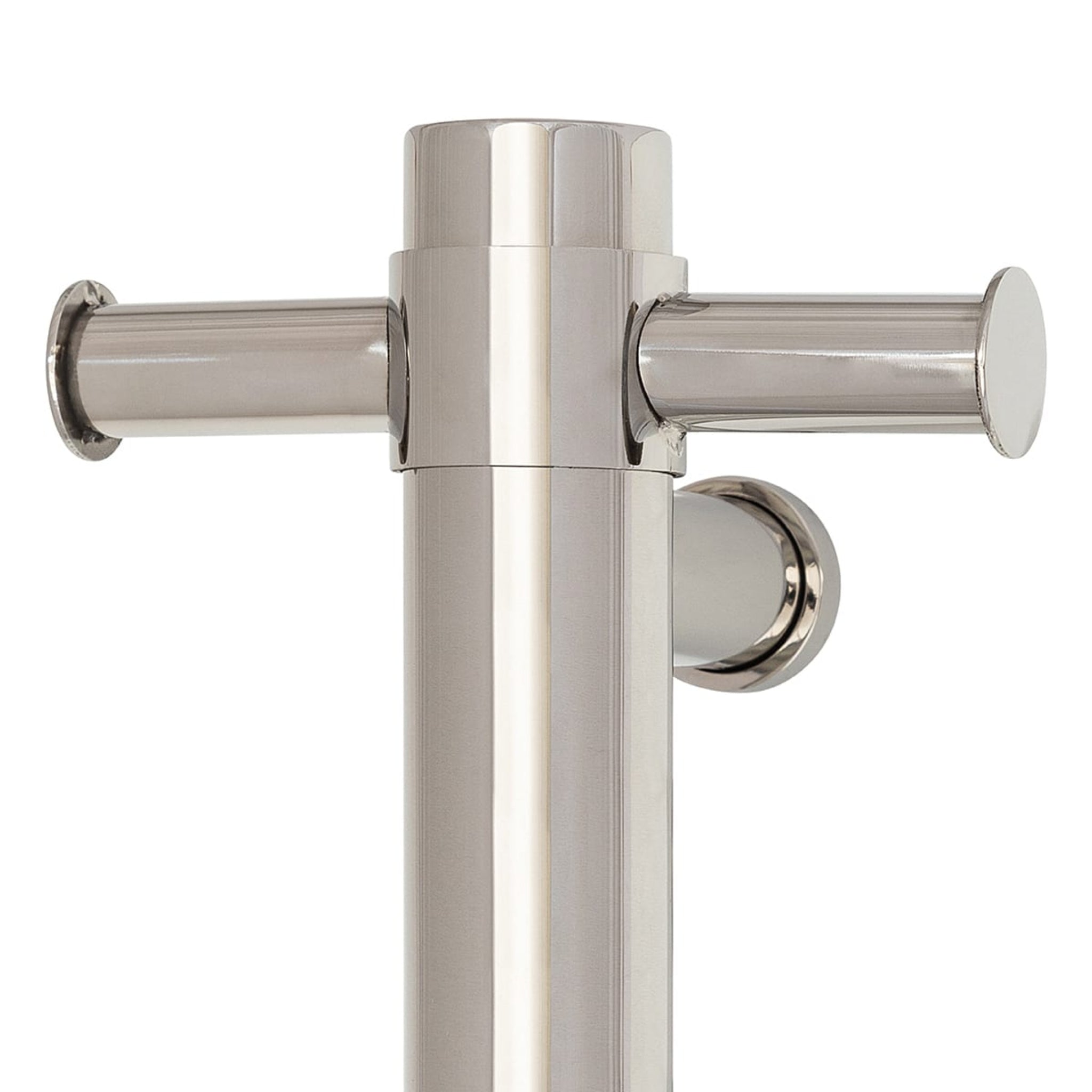 THERMOGROUP ROUND NON-HEATED VERTICAL SINGLE TOWEL RAIL POLISHED STAINLESS STEEL 142MM