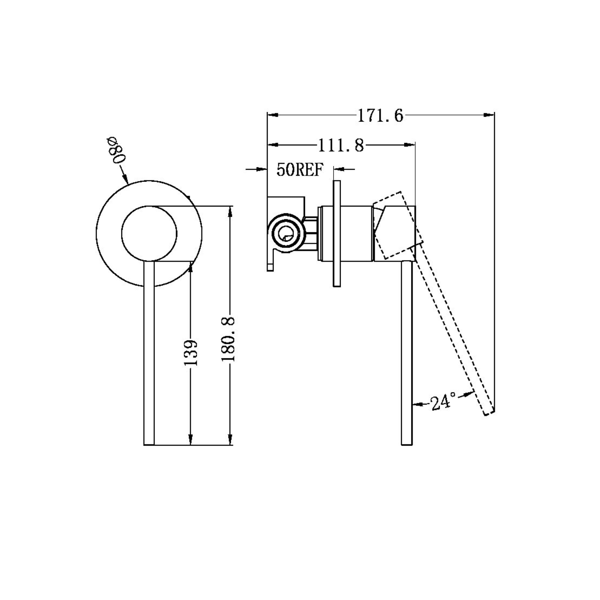 NERO MECCA CARE SHOWER MIXER BRUSHED BRONZE