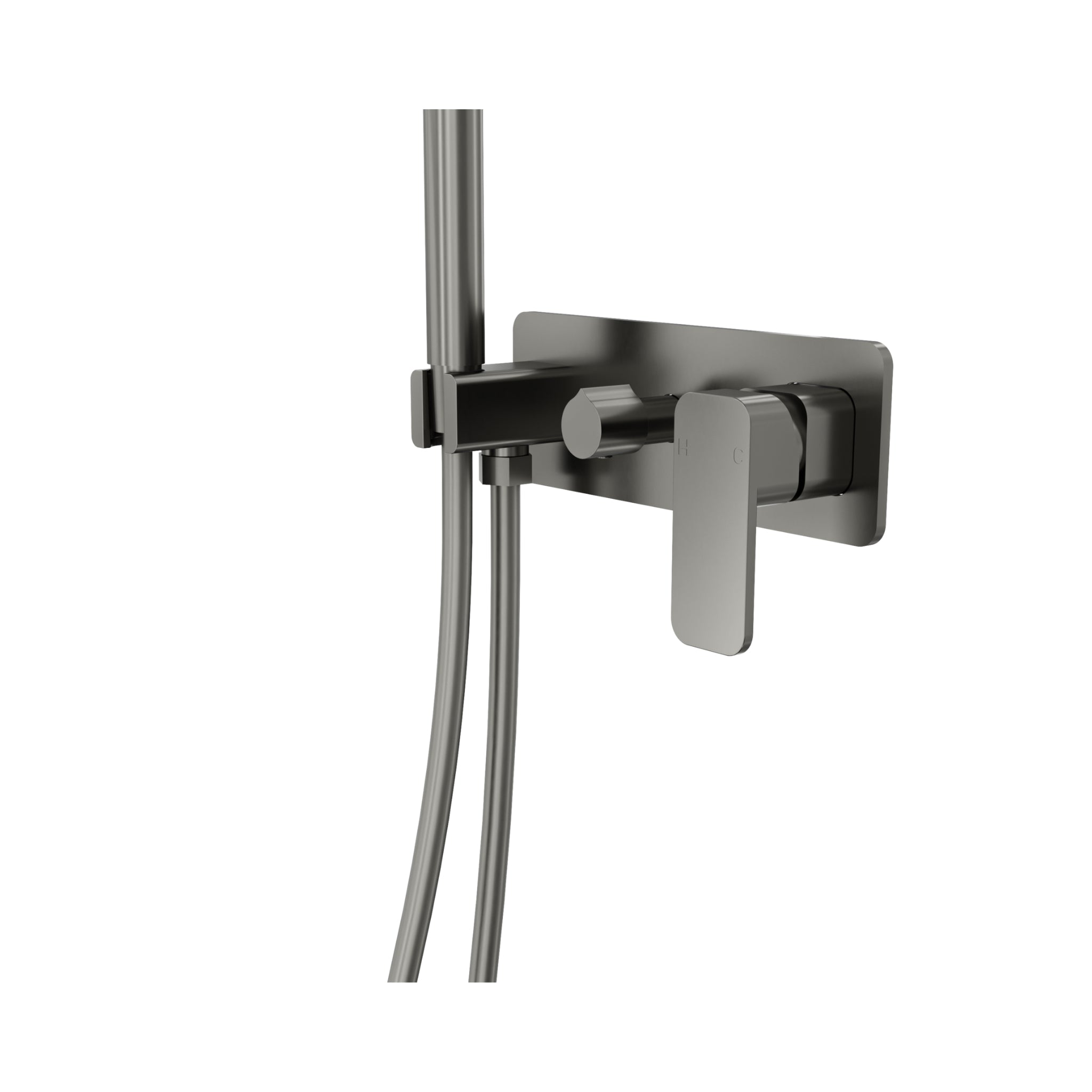 LINSOL ZIA WALL MIXER WITH HAND SHOWER GUN METAL
