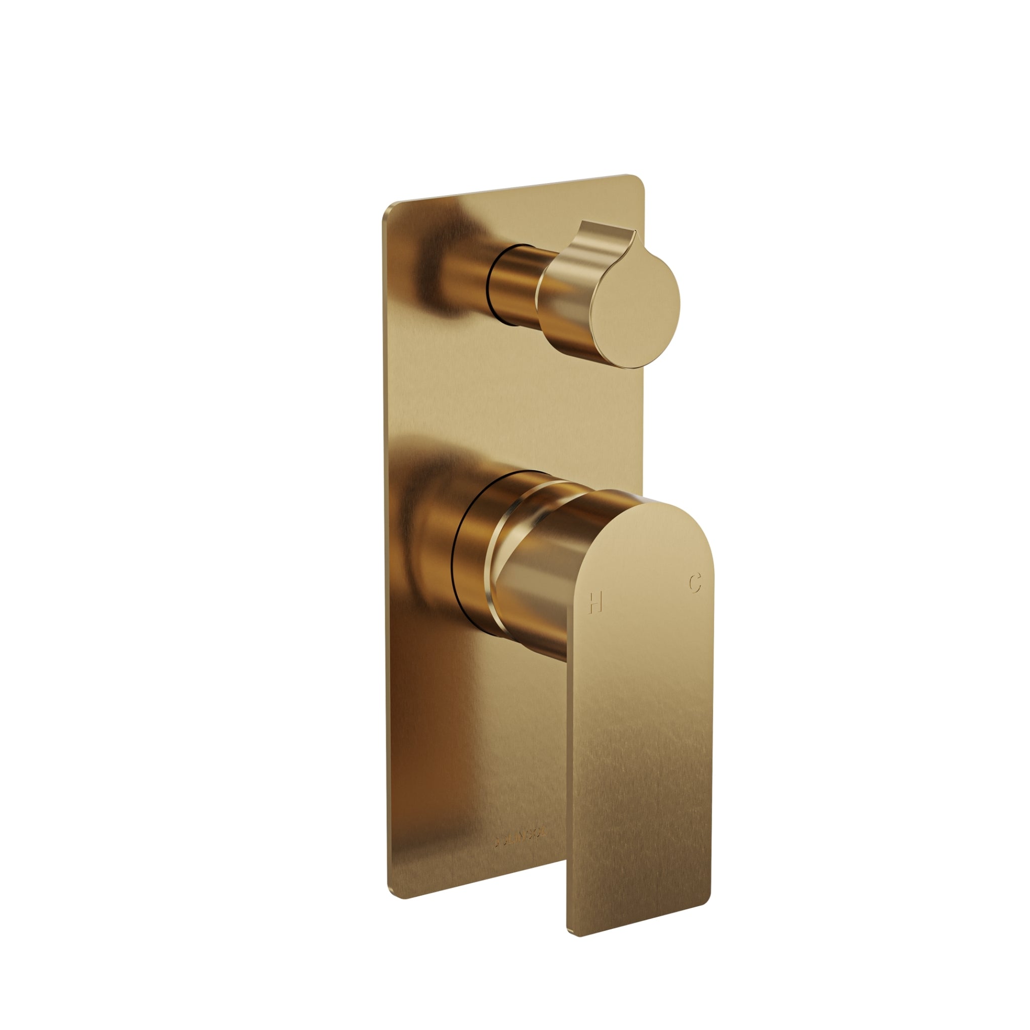 LINSOL VENA LEAD FREE WALL MIXER WITH DIVERTOR BRUSHED BRASS