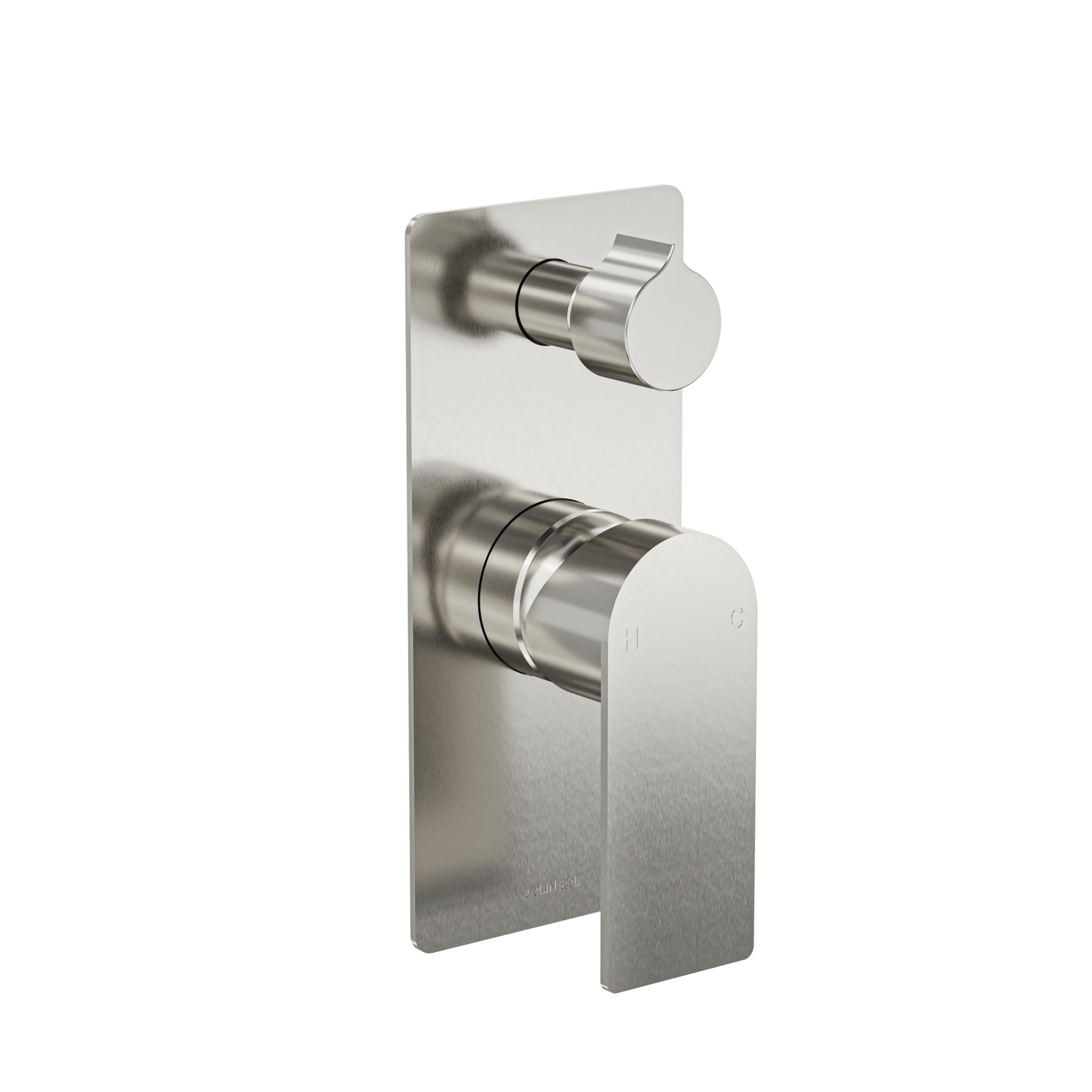 LINSOL VENA LEAD FREE WALL MIXER WITH DIVERTOR BRUSHED NICKEL