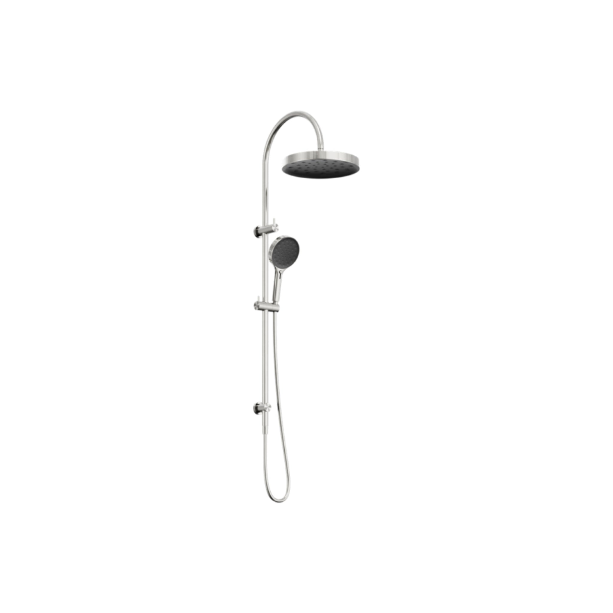 NERO SERENITY TWIN SHOWER BRUSHED NICKEL