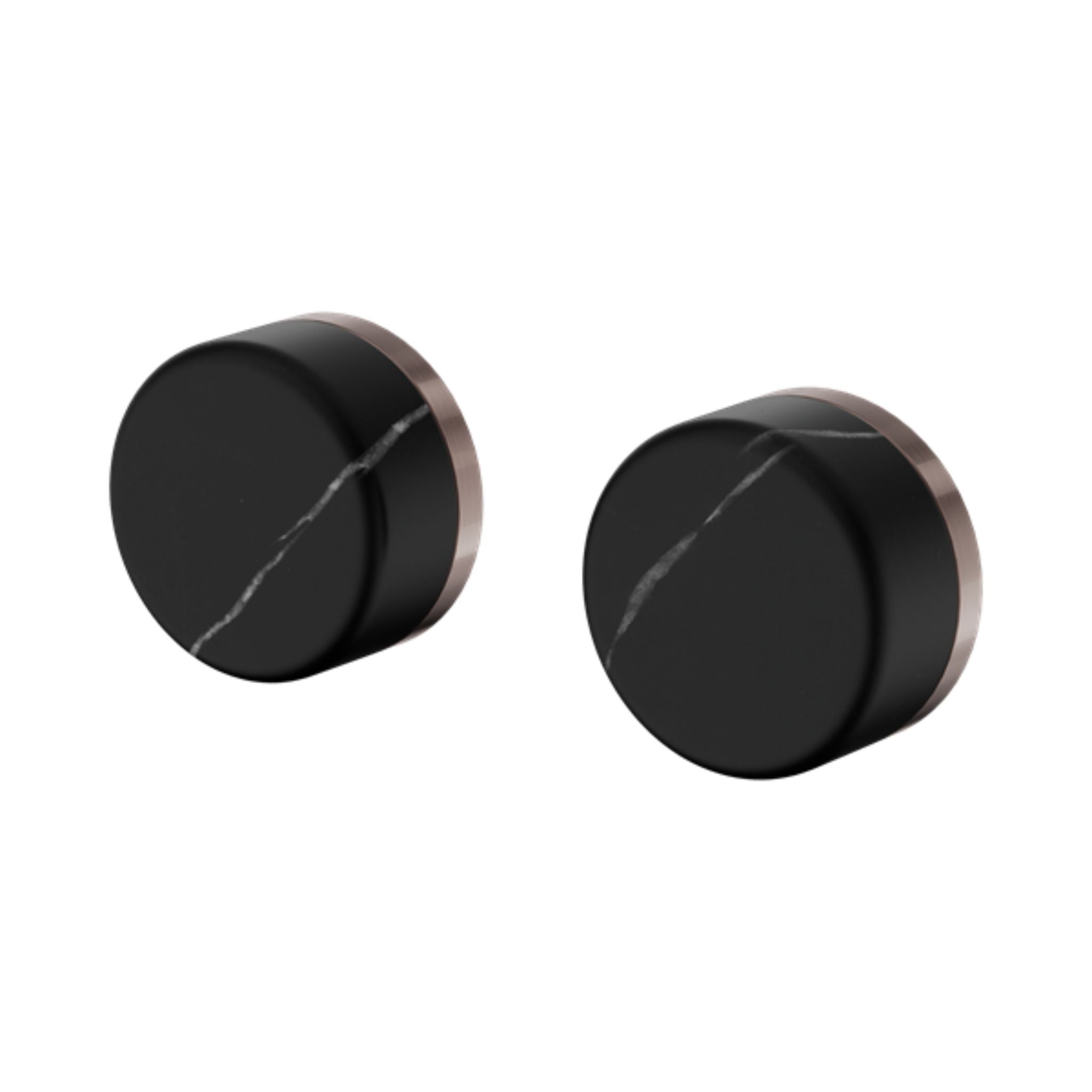 NERO SERENITY WALL TOP ASSEMBLY WITH MARQUINA BLACK HANDLE BRUSHED BRONZE
