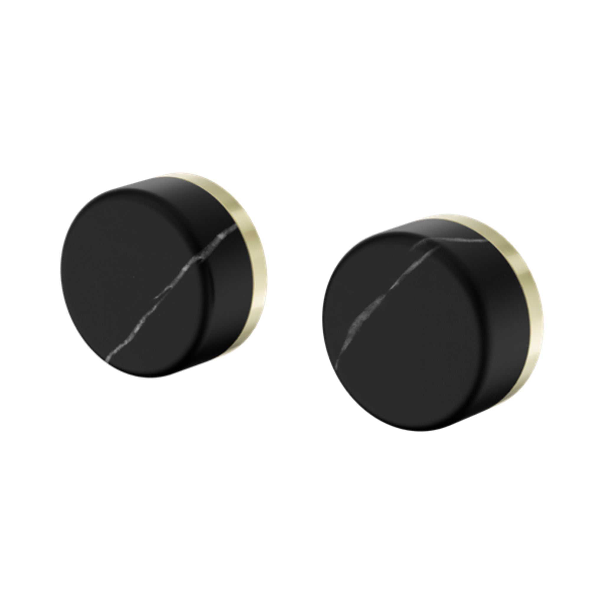 NERO SERENITY WALL TOP ASSEMBLY WITH MARQUINA BLACK HANDLE BRUSHED GOLD