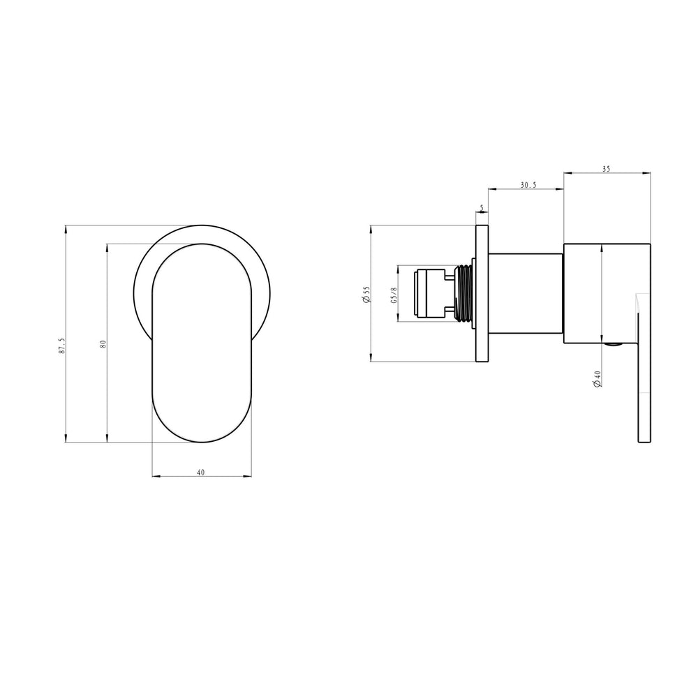 LINSOL CAPO WALL TOP ASSEMBLIES CHROME